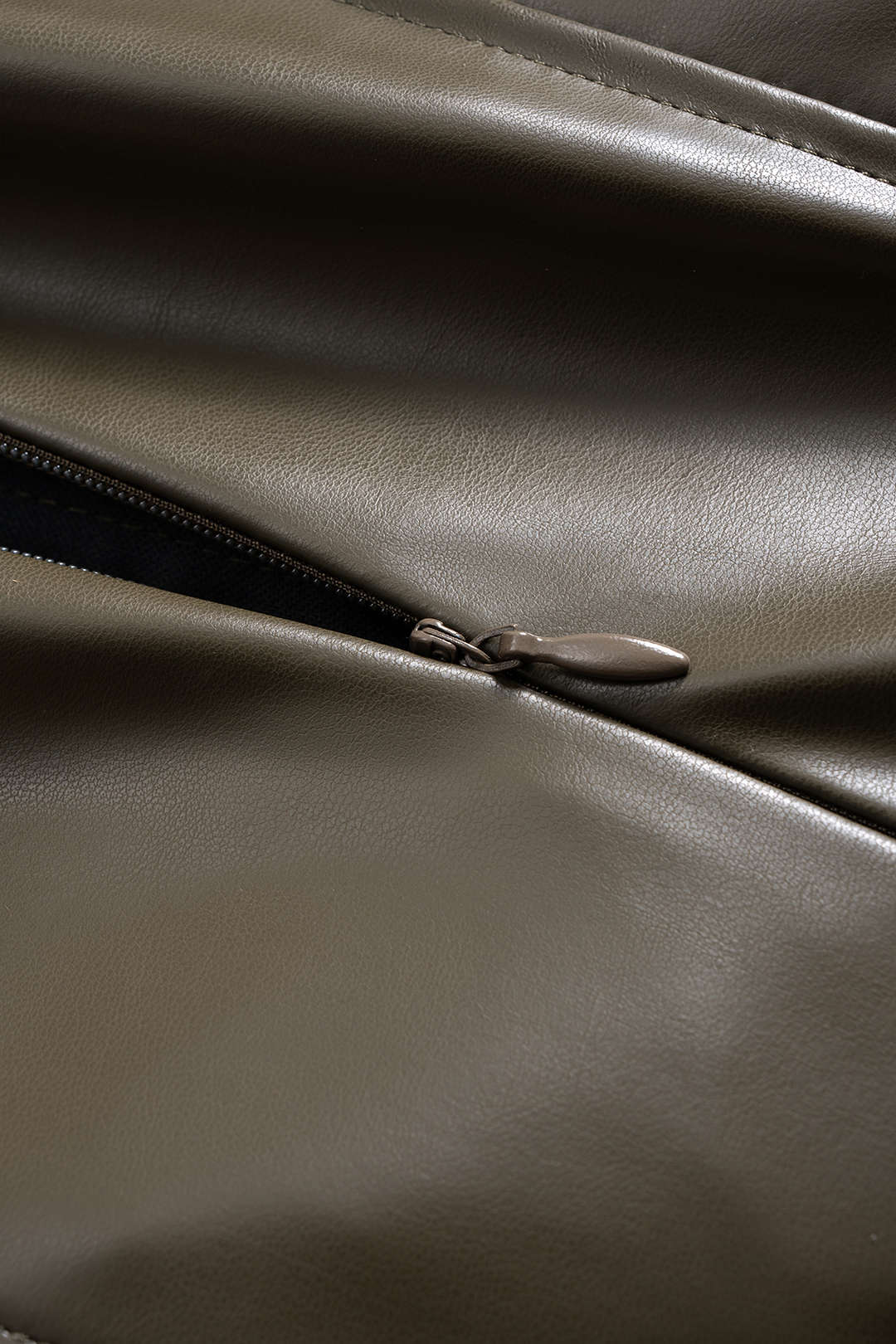 Faux Leather Zipper Tank Sleeveless Maxi Dress