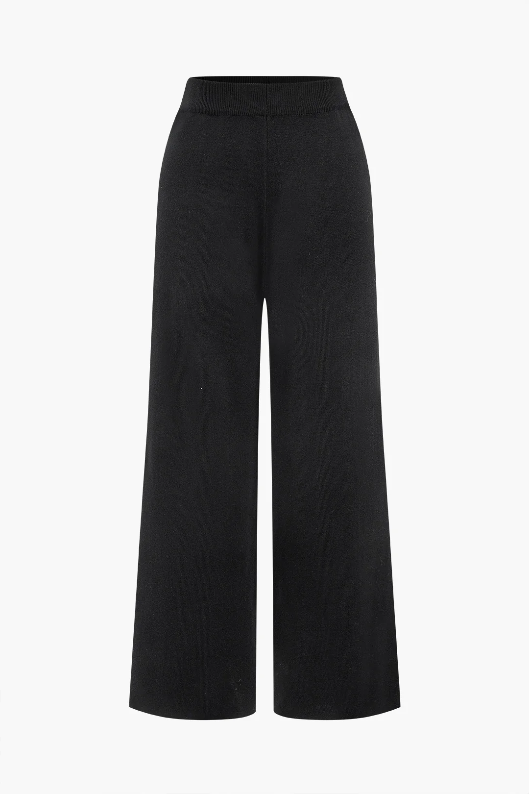 Contrast Knit Button Ruffle Top and Pant Set