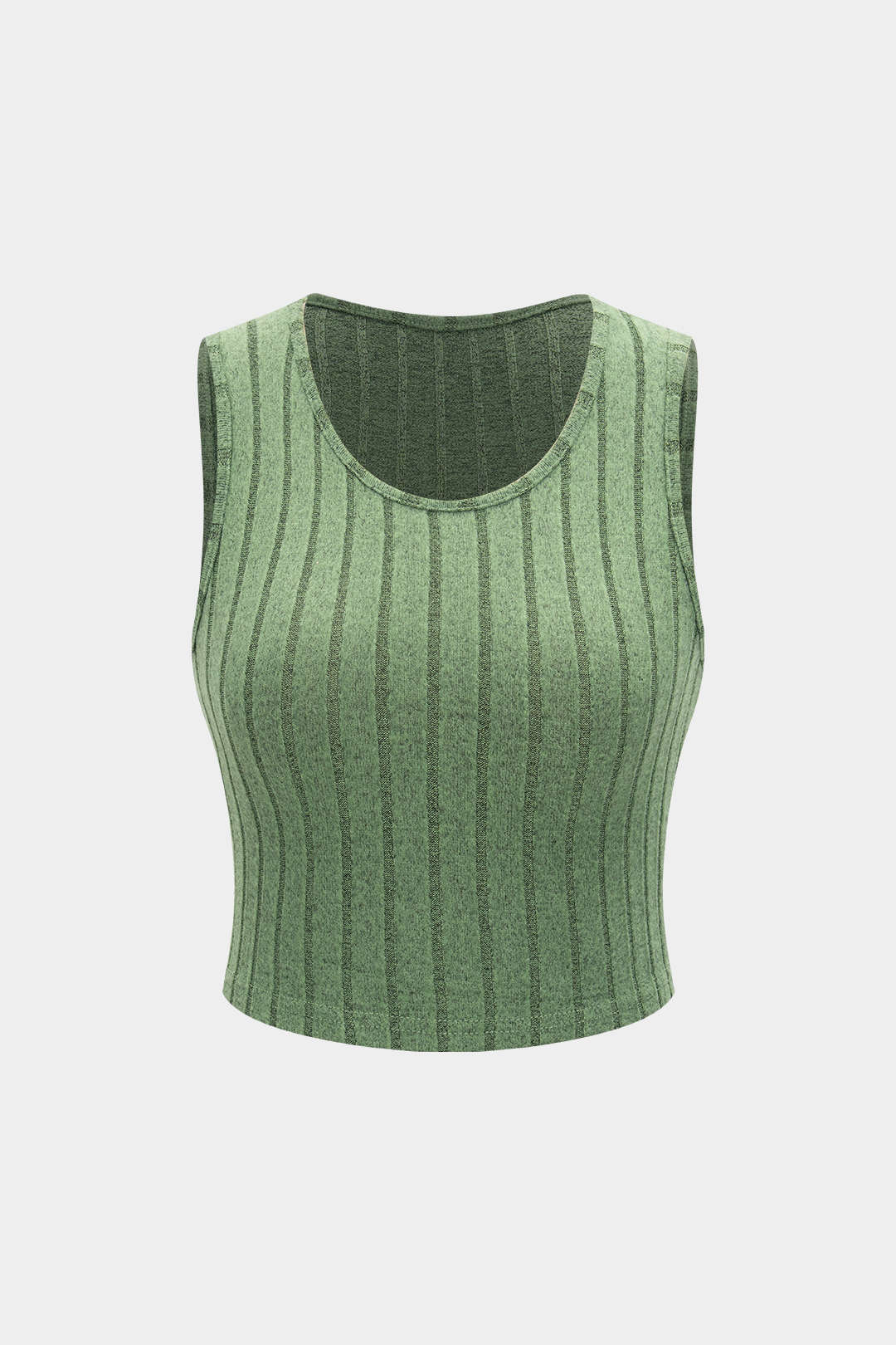 Basic Solid Knit Tank Top And High Waist Pants Set