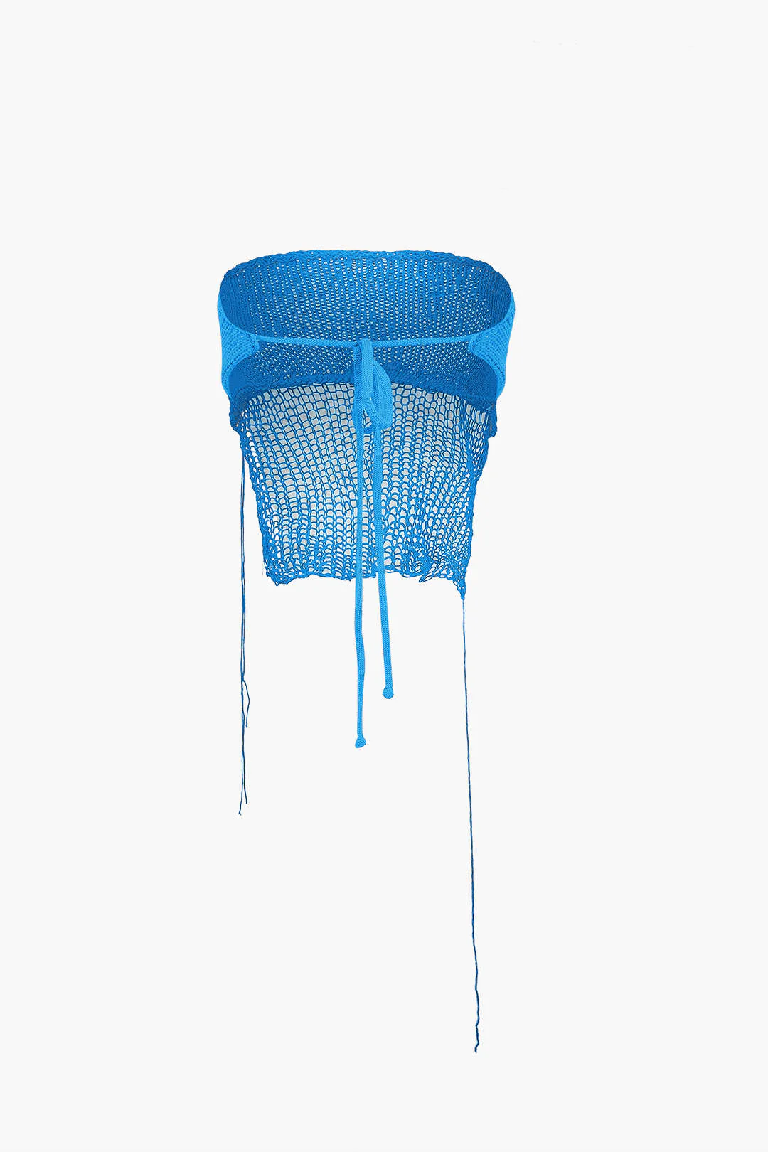 Crochet Backless Tube Top and Split Skirt Outfit Set