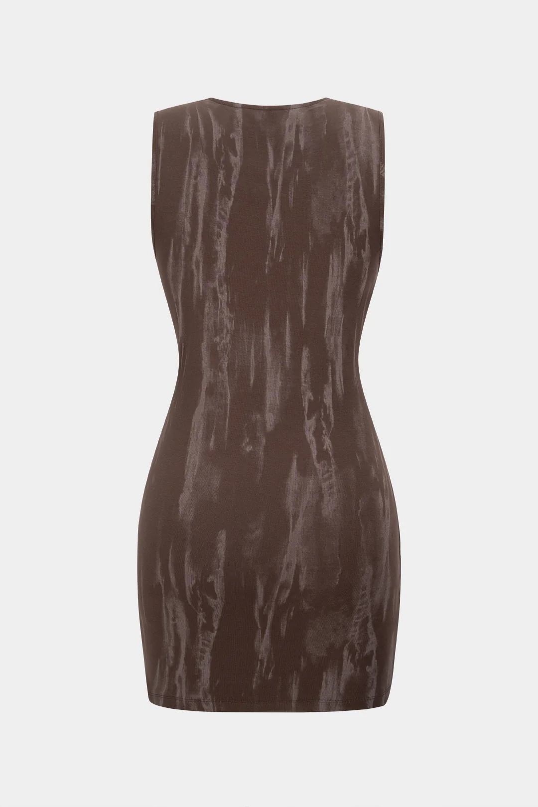 Abstract Print V-Neck Corset Tank Sleeveless Mini Dress