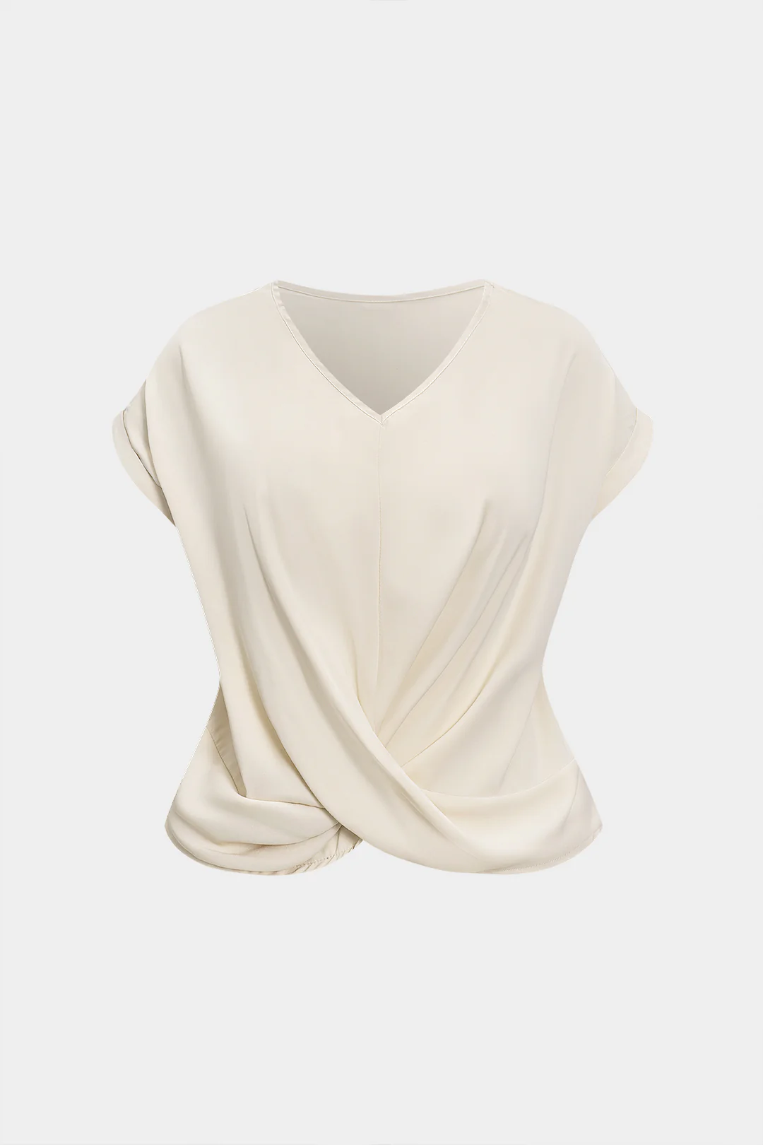 Plus Size Ruched Short Sleeve T-Shirt