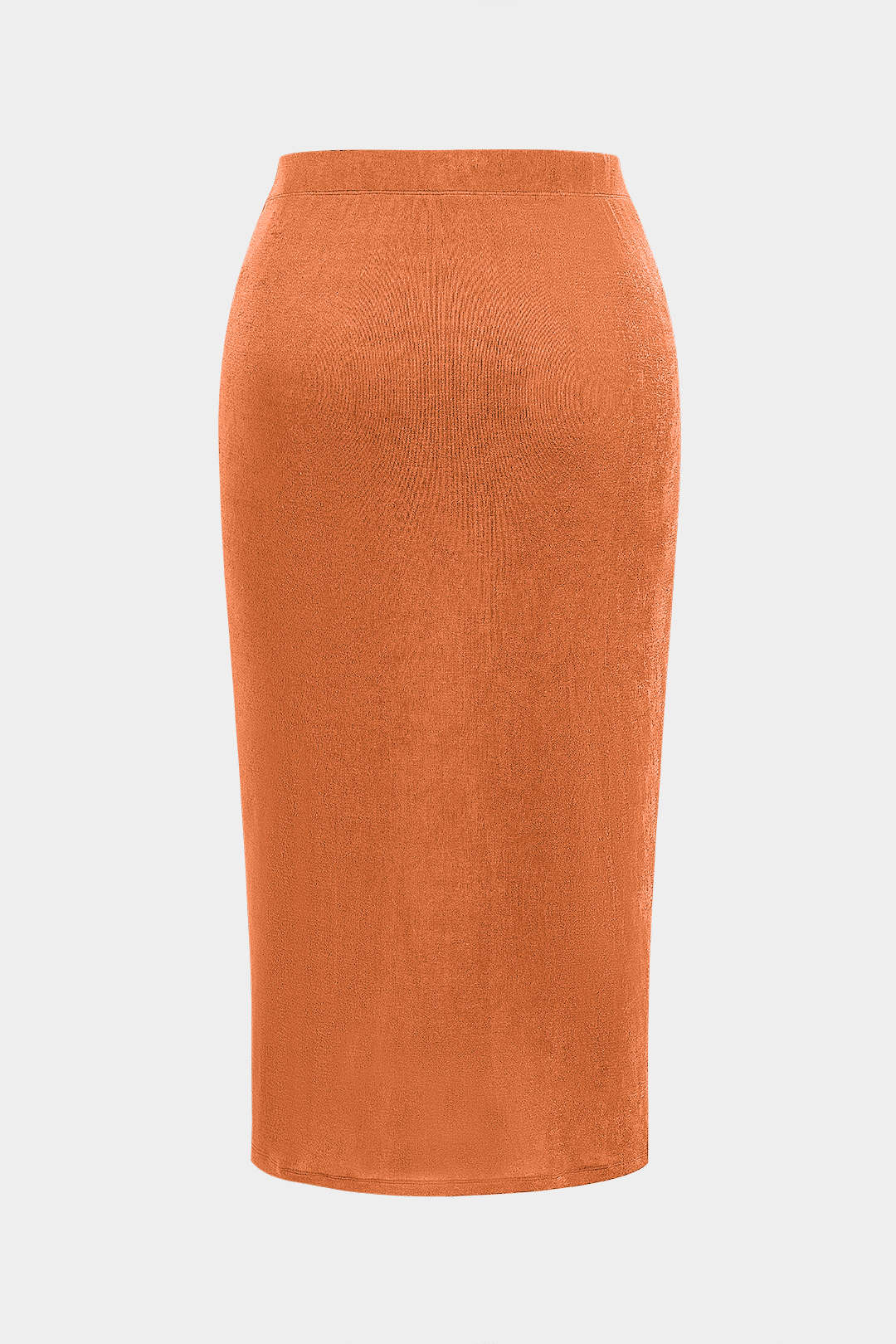 Plus Size Ruched Twist Knot Slit Skirt