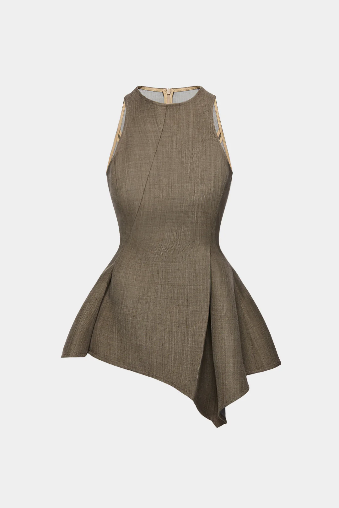 Asymmetrical Ruched Hem Tank Top