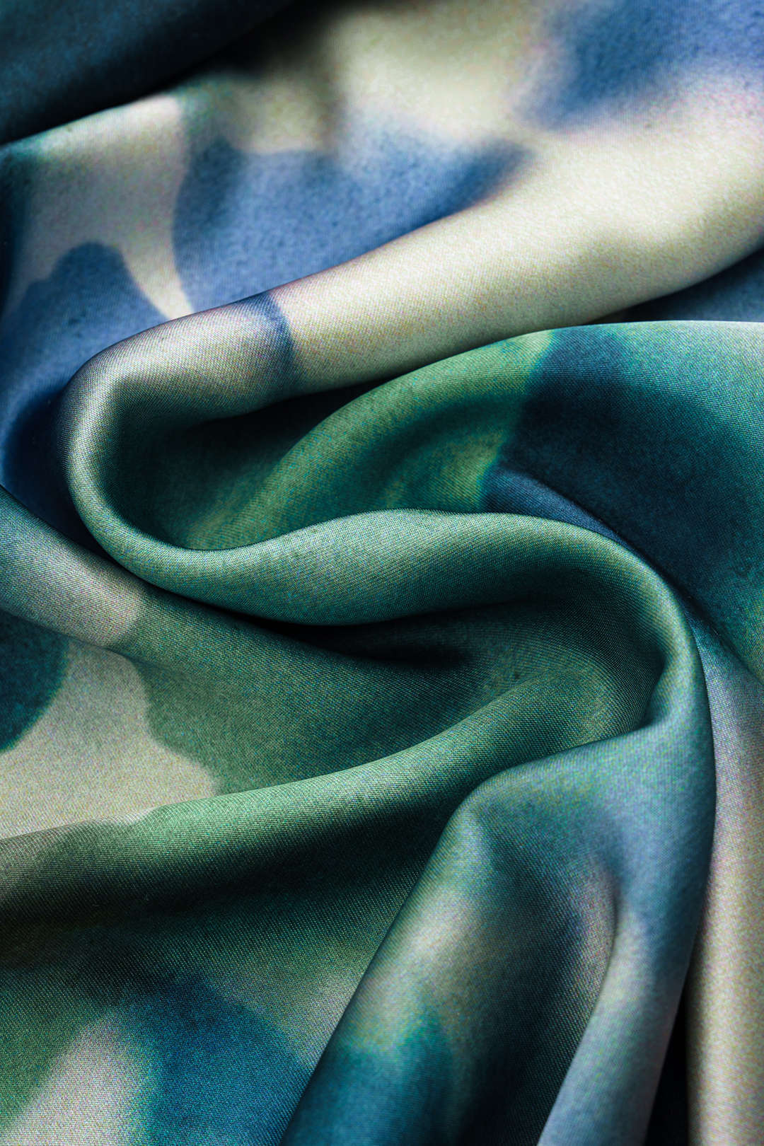 Tie Dye Contrast Print Mid-length Dress