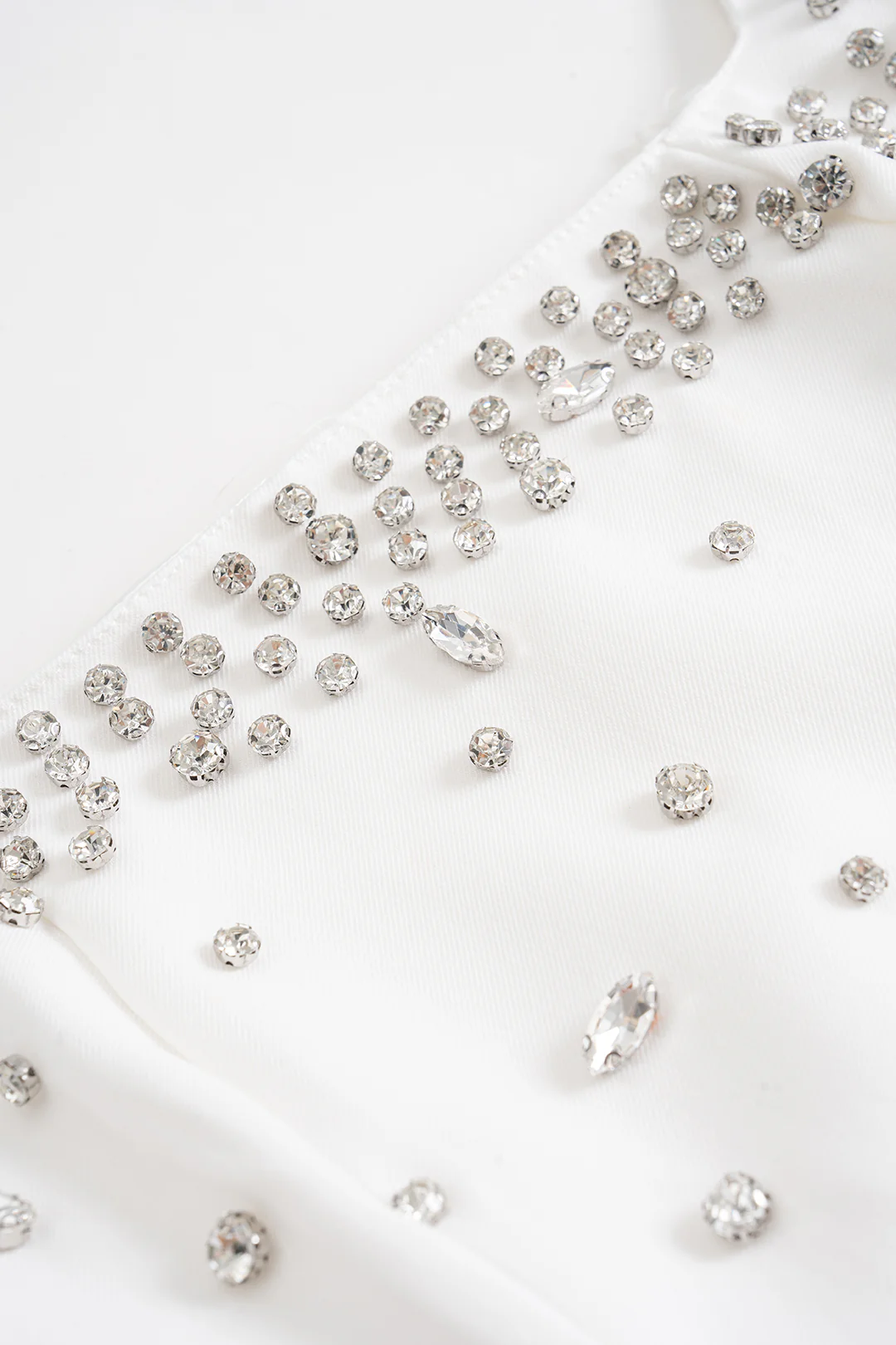 Square Neck Rhinestone Ruched Sleeveless Mini Dress