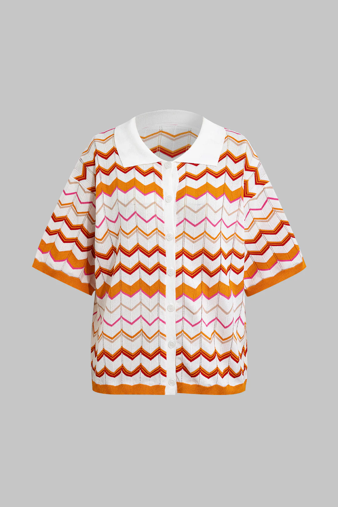 Contrasting Knit Top and Drawstring Shorts Set