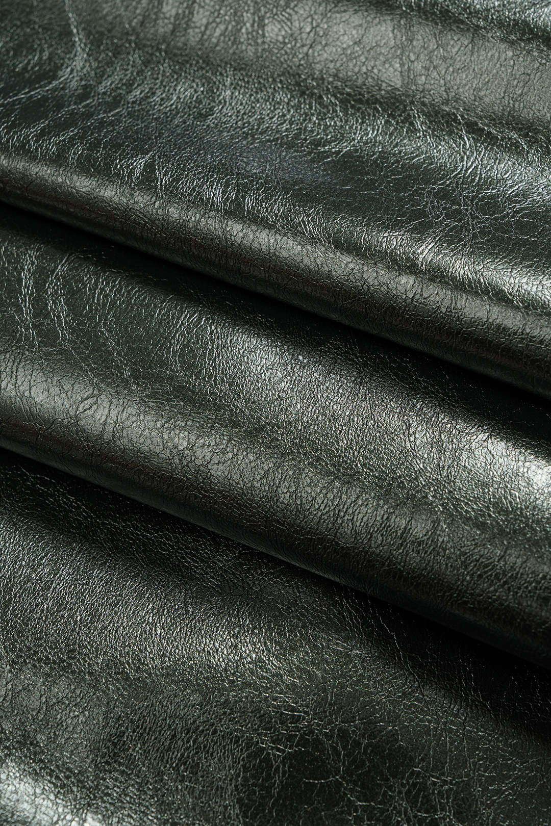 Faux Leather Zipper Ruched Metallic Chain Asymmetric Sleeveless Mini Dress