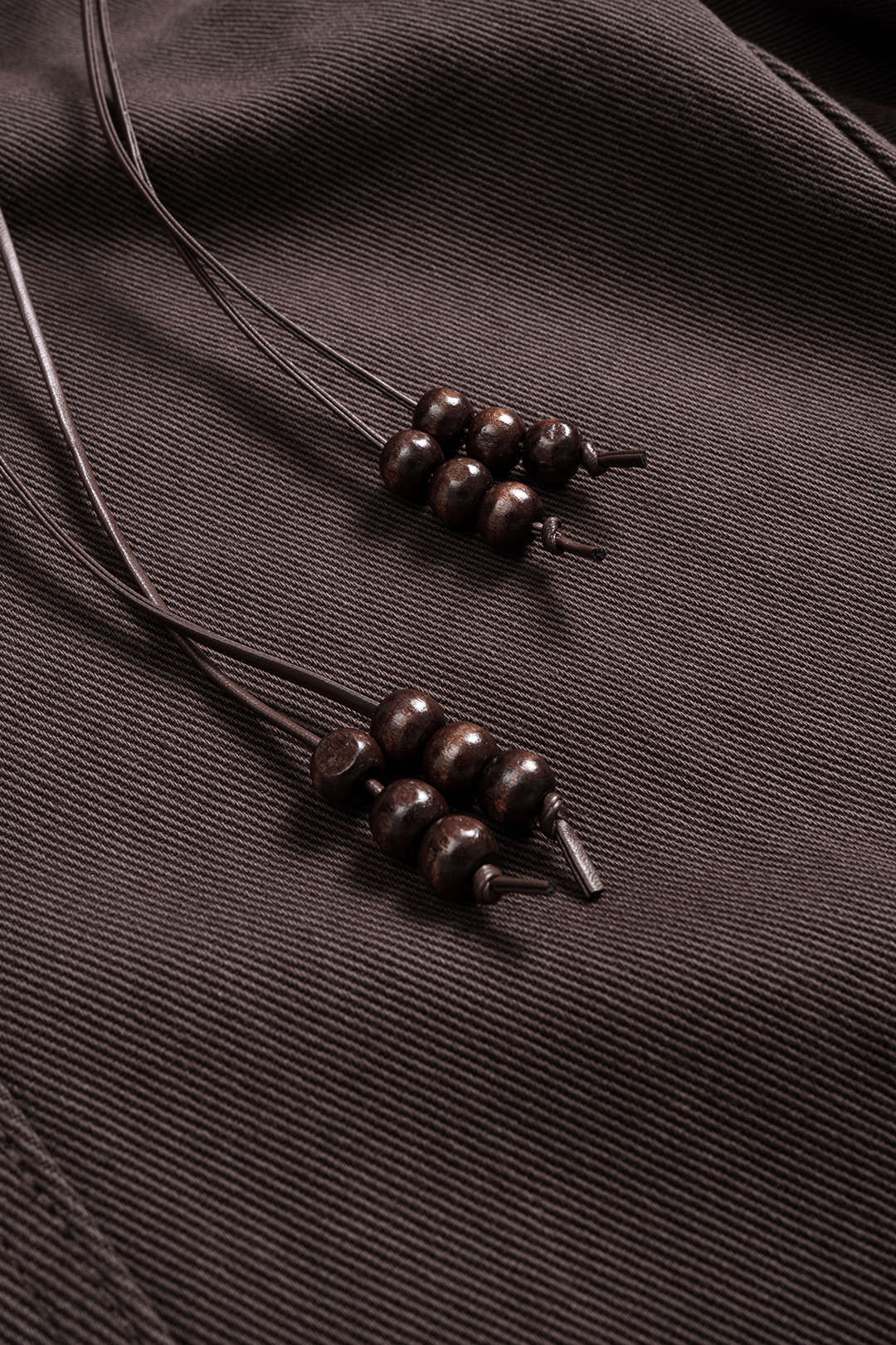 Denim Tie-Up Zipper Pocket Jeans