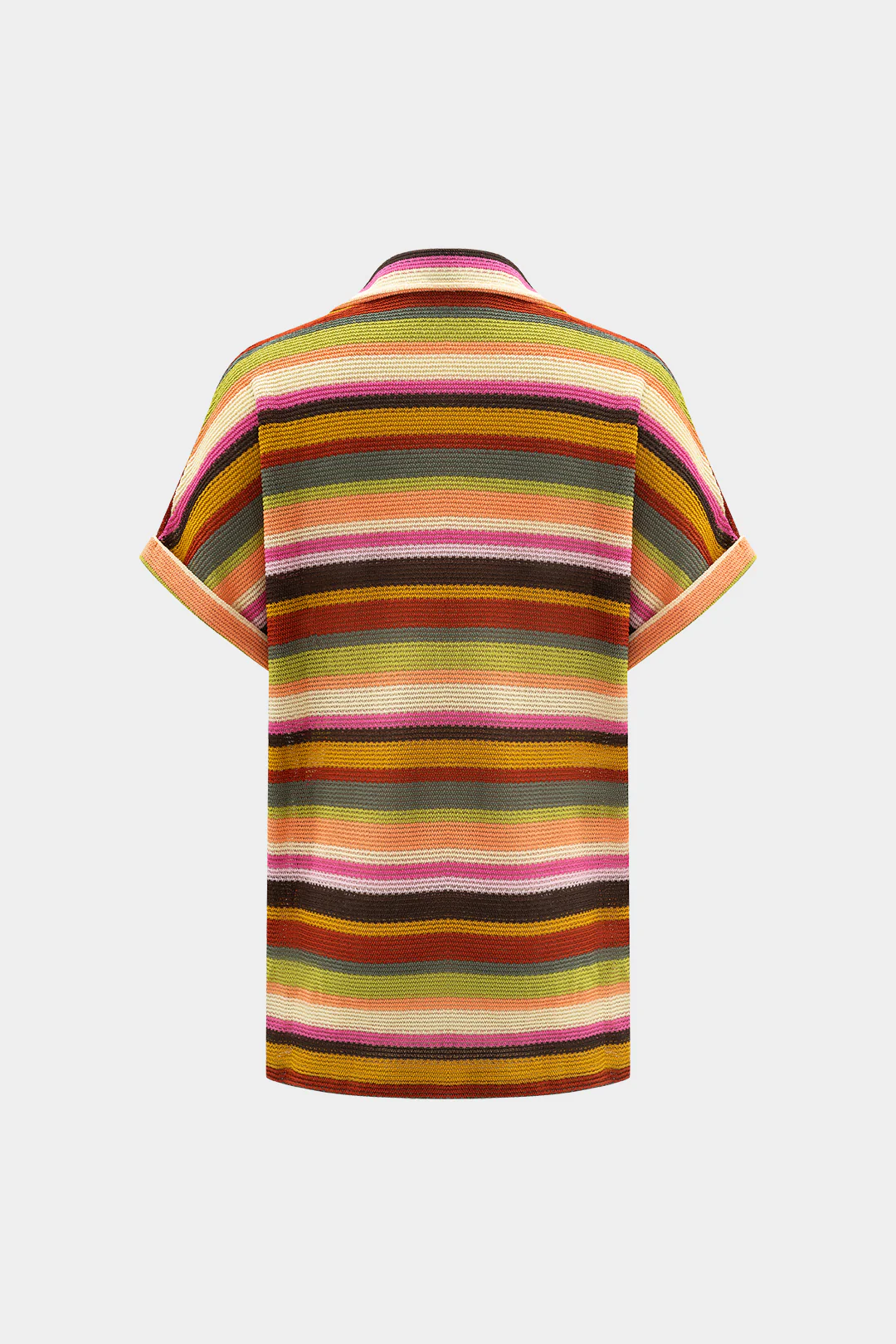 Knit Contrast V-Neck Top and Drawstring Shorts Combo