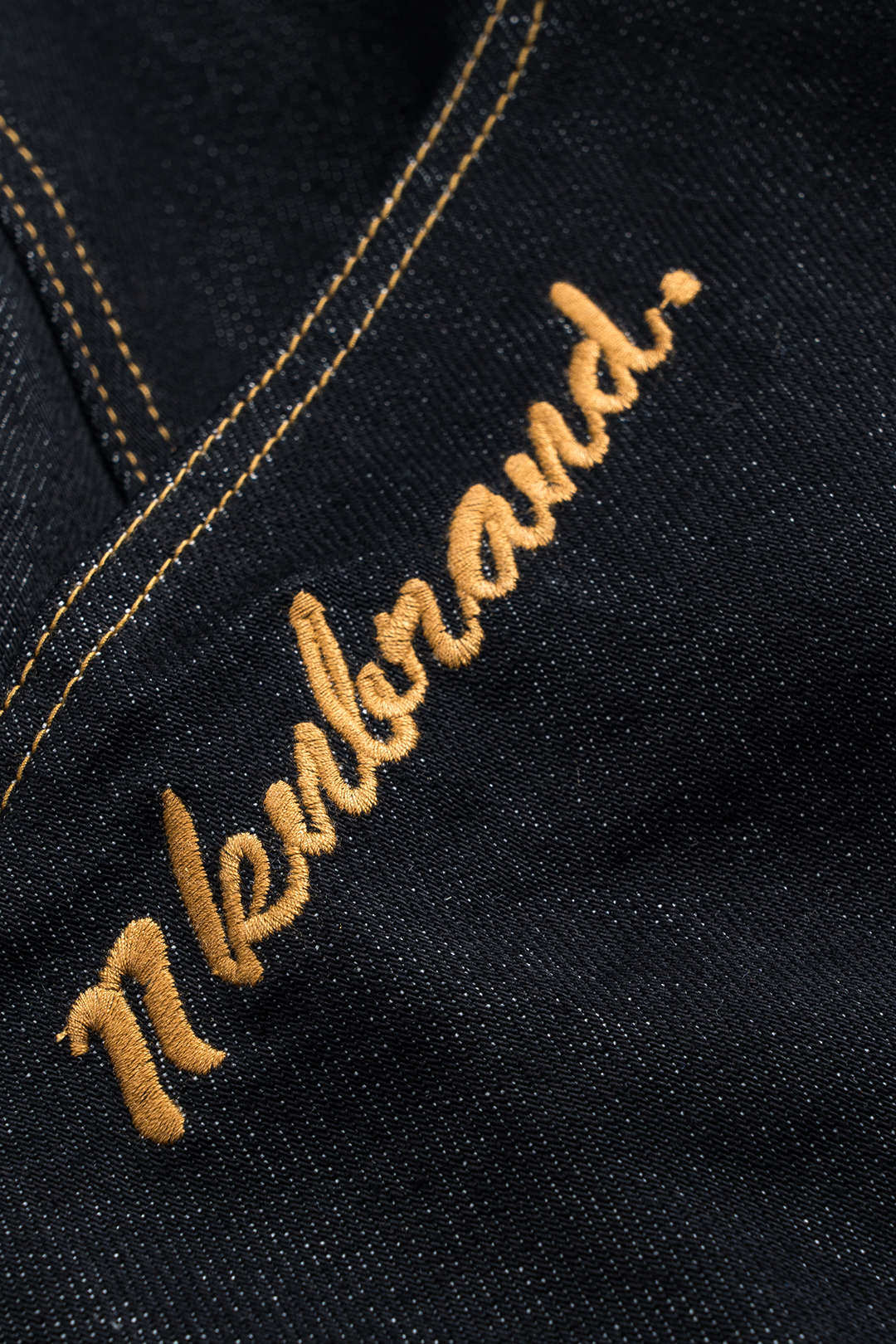 Denim Embroidery Button Pocket Stitching Shorts