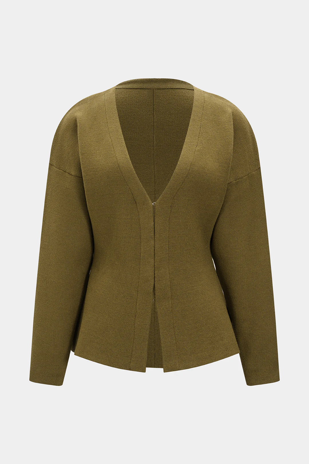 Knit V-neck Long-Sleeve Top