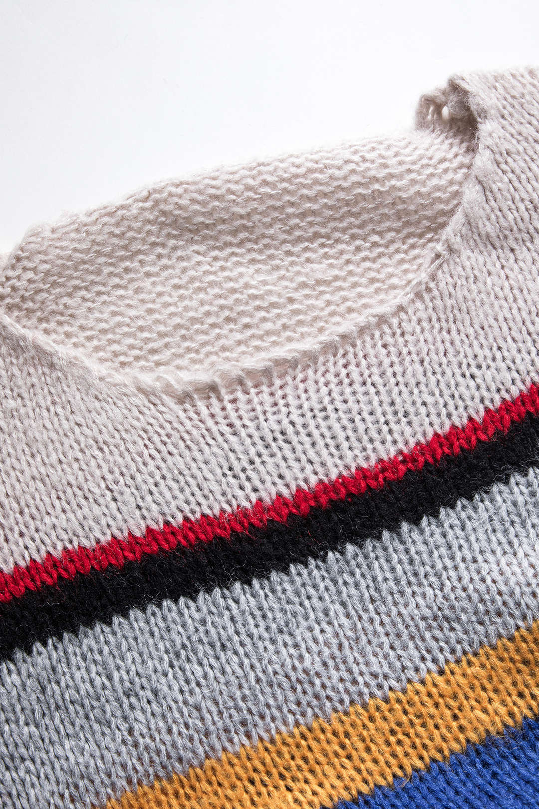 Simple Knit Color - Blocked Long - Sleeve Top