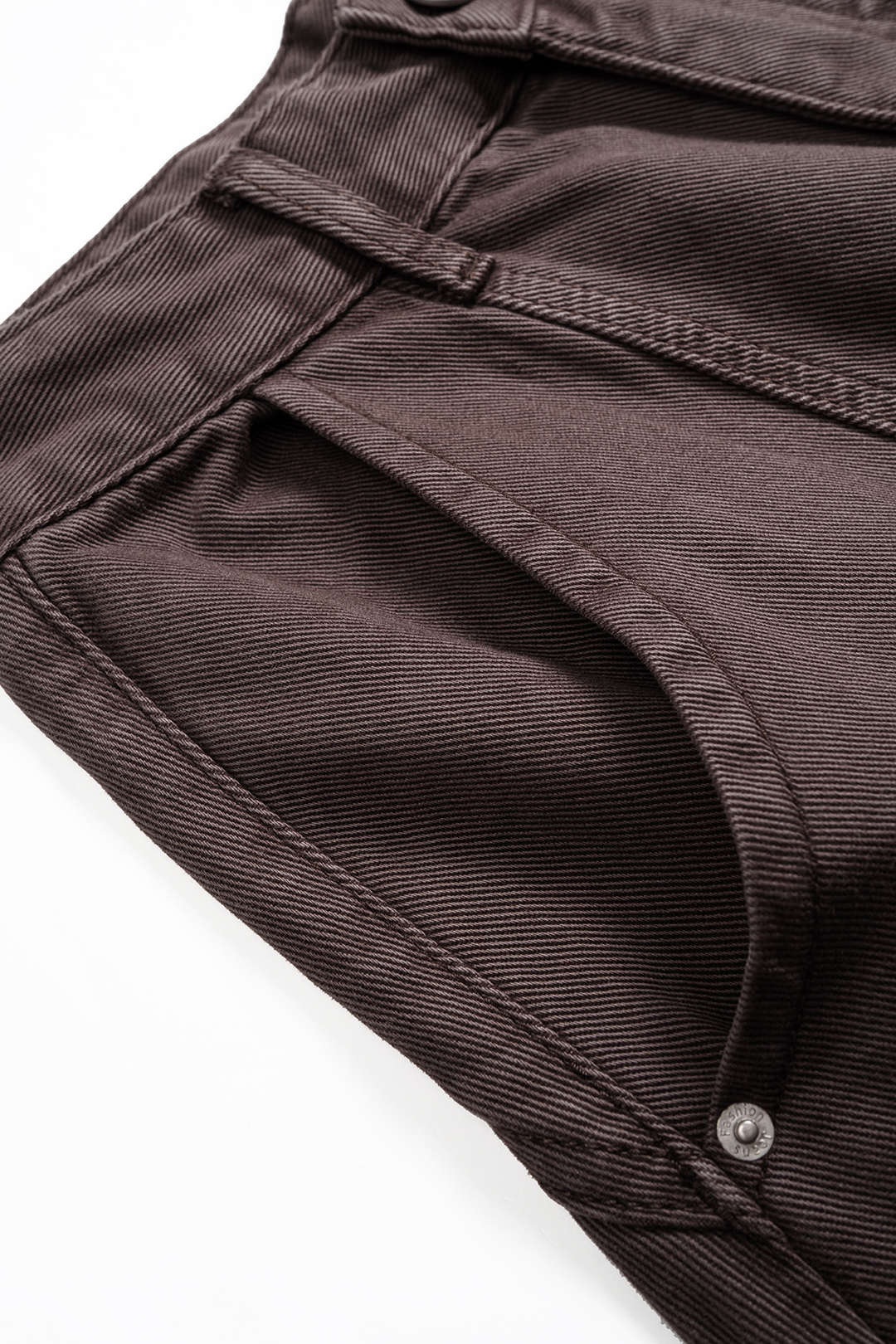 Denim Stitching Detail Wide Leg Jeans