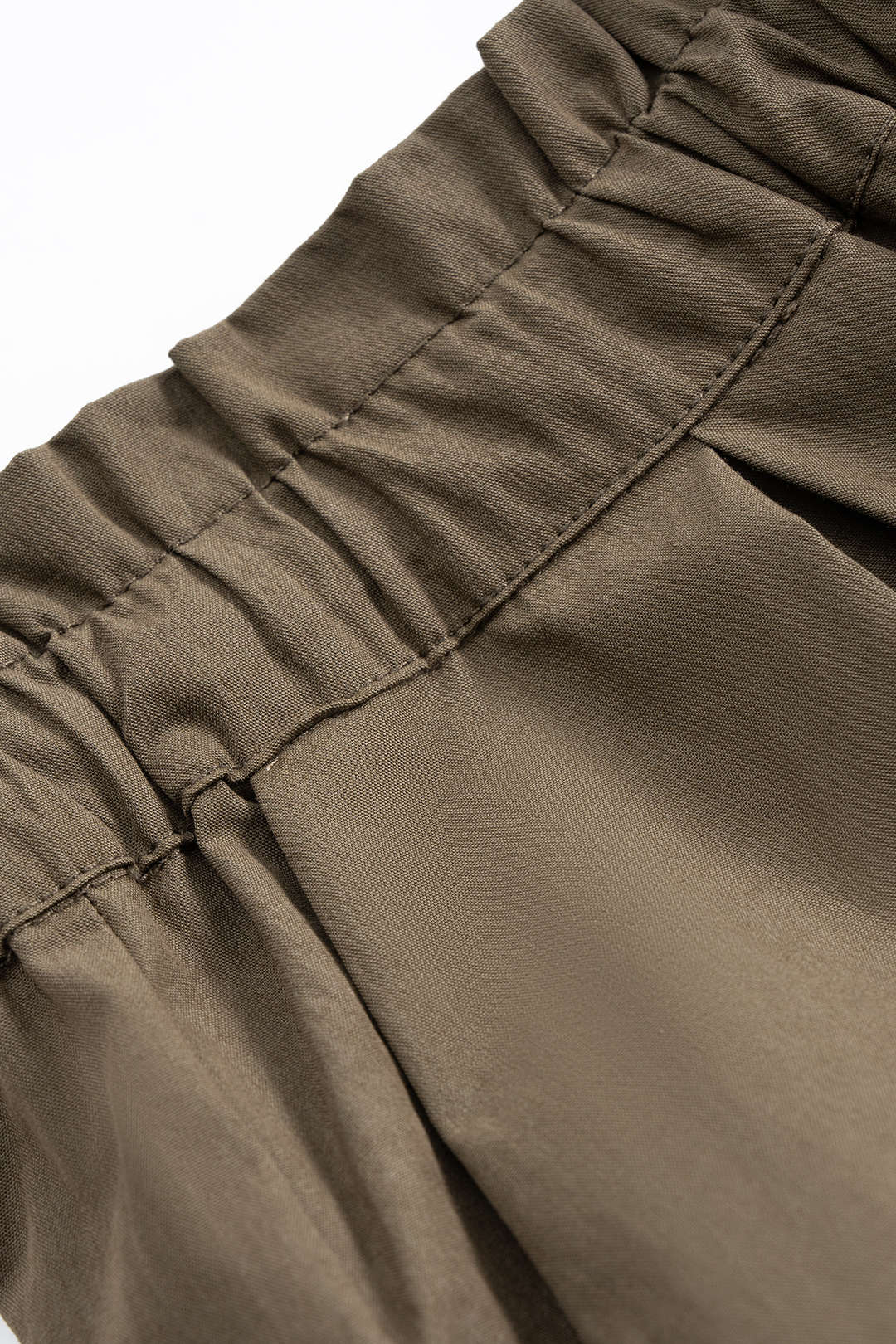 Tie-Up Ruched Pocket High-Waisted Shorts