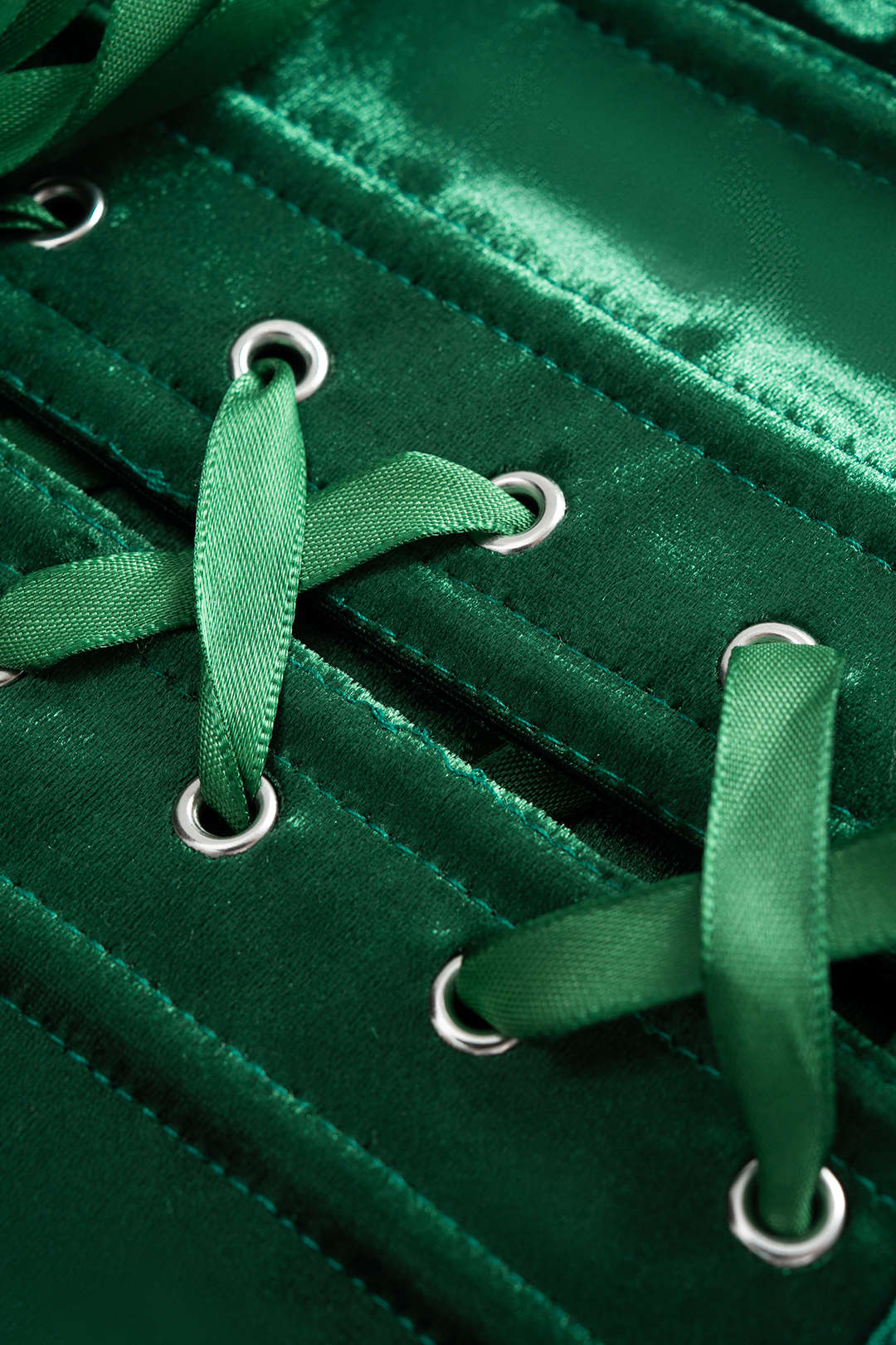 Velvet Corset Wrap Tie-Back Tube Top