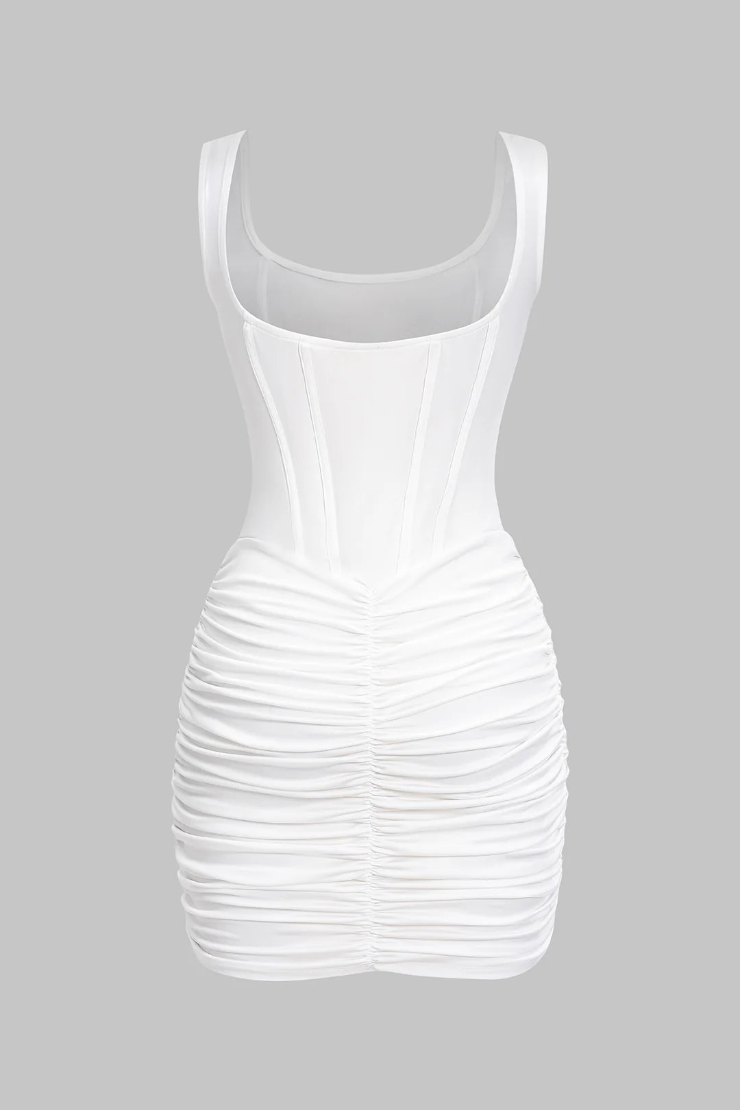 Ruched Asymmetric Sleeveless Mini Dress