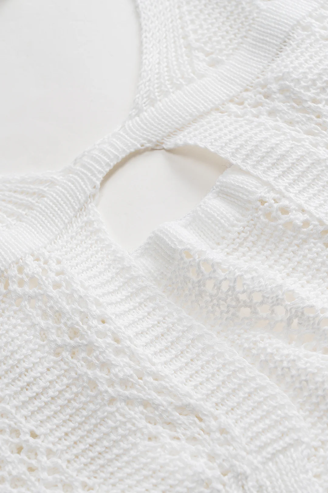 Knit Hollow Out V-Neck Halter Cut Out Tank Top And Tie-Up Skirt Set