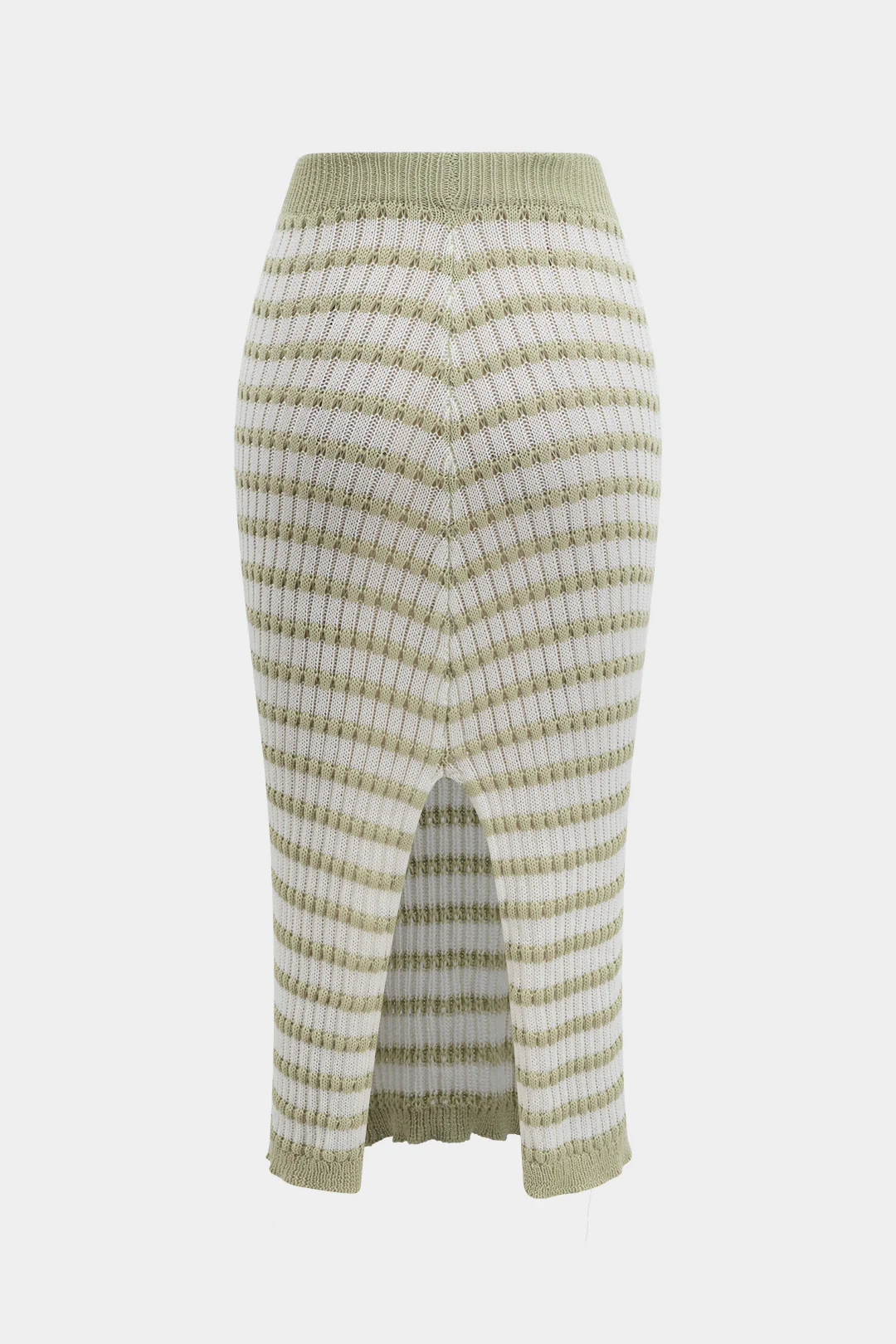 Knit Cut Out Tube Top And Slit Skirt Set