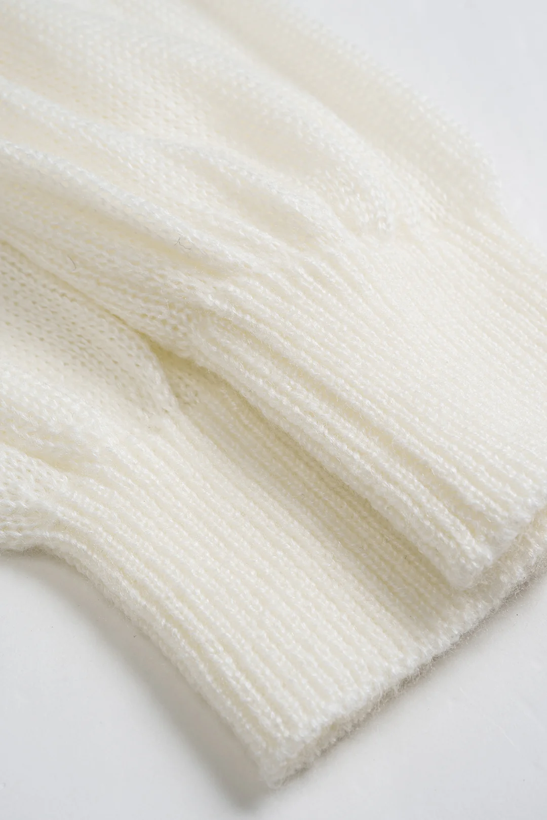 Knit V-Neck Button Long-Sleeve Top