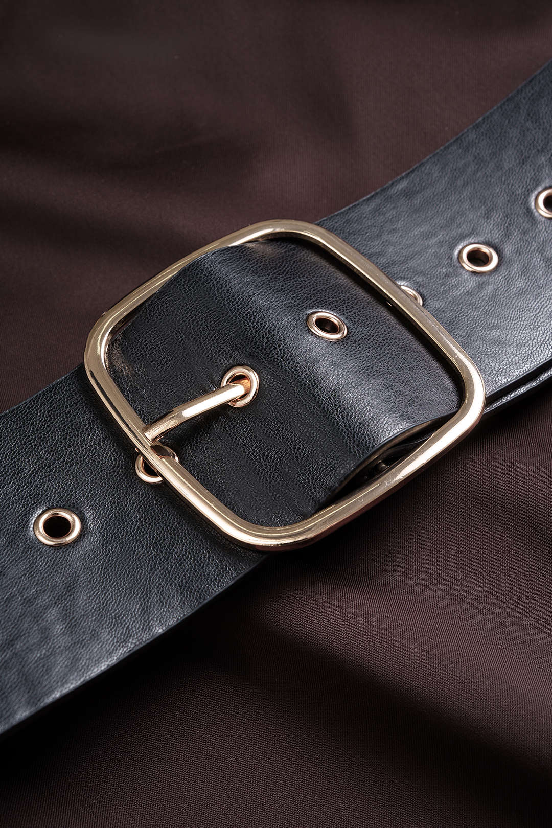 Satin Ruched Belted Sleeveless Floor-Length Dress