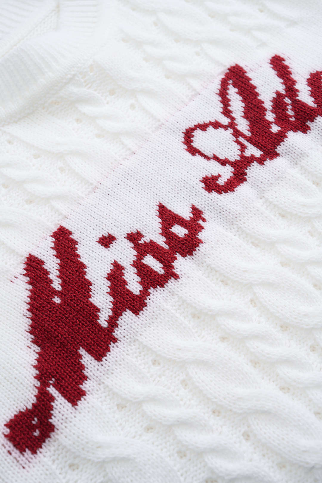 Knit Letter Printed Tank Top