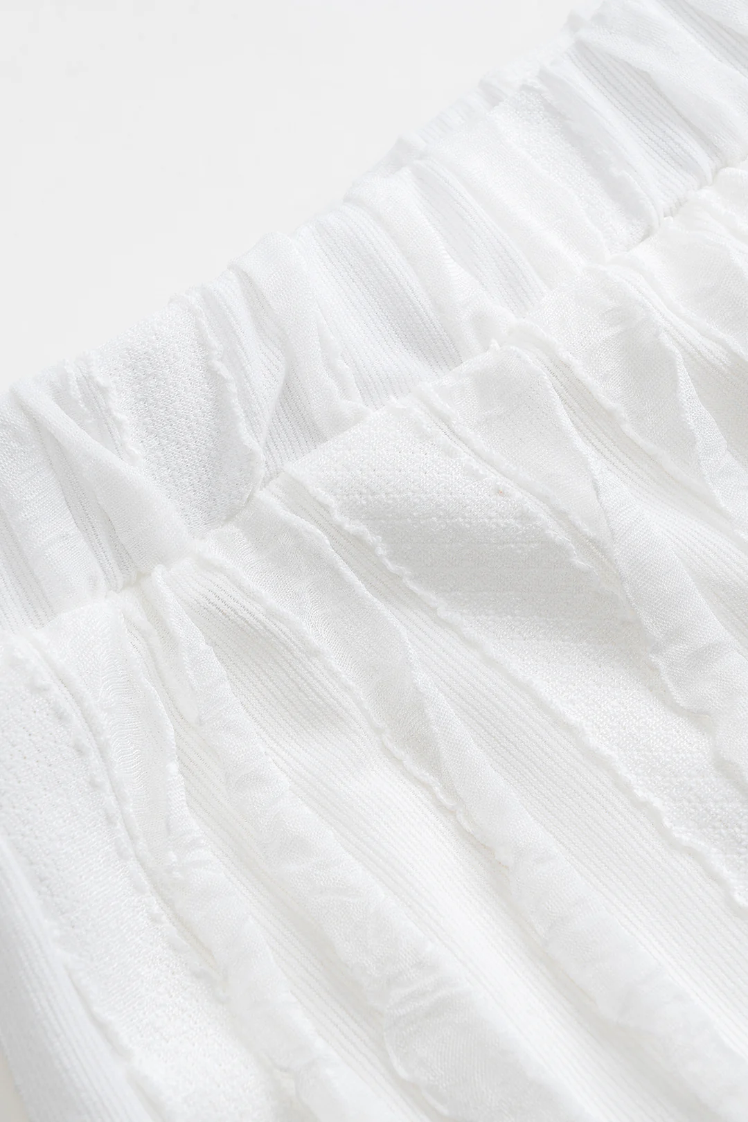 Ruffled Off-Shoulder Long Sleeve Top and Wide-Leg Trousers Set