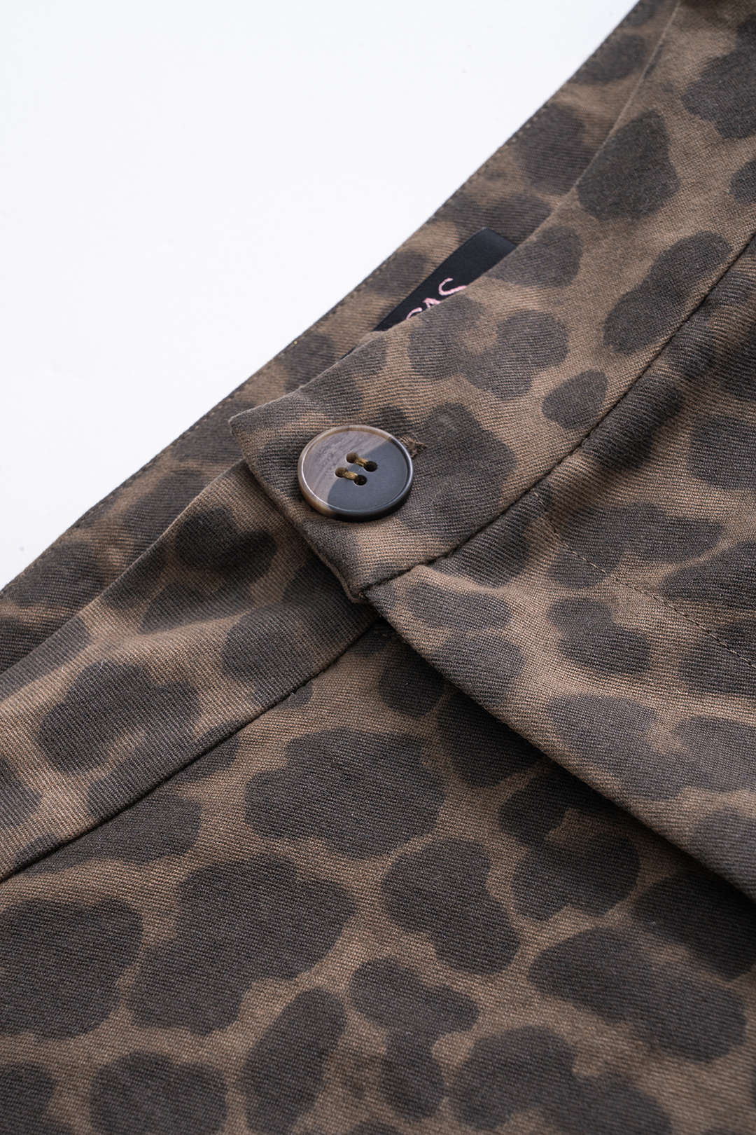 Leopard Print Wide-Leg Trousers