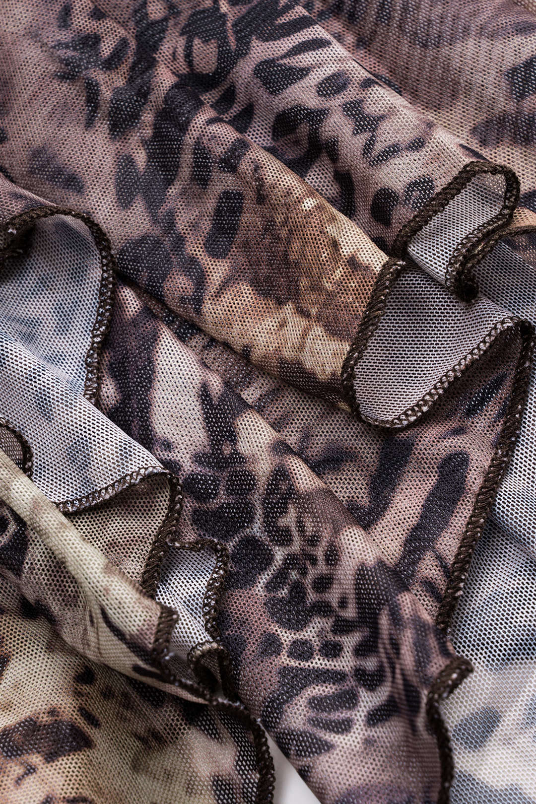 Leopard Print Irrgular Hem Skirt