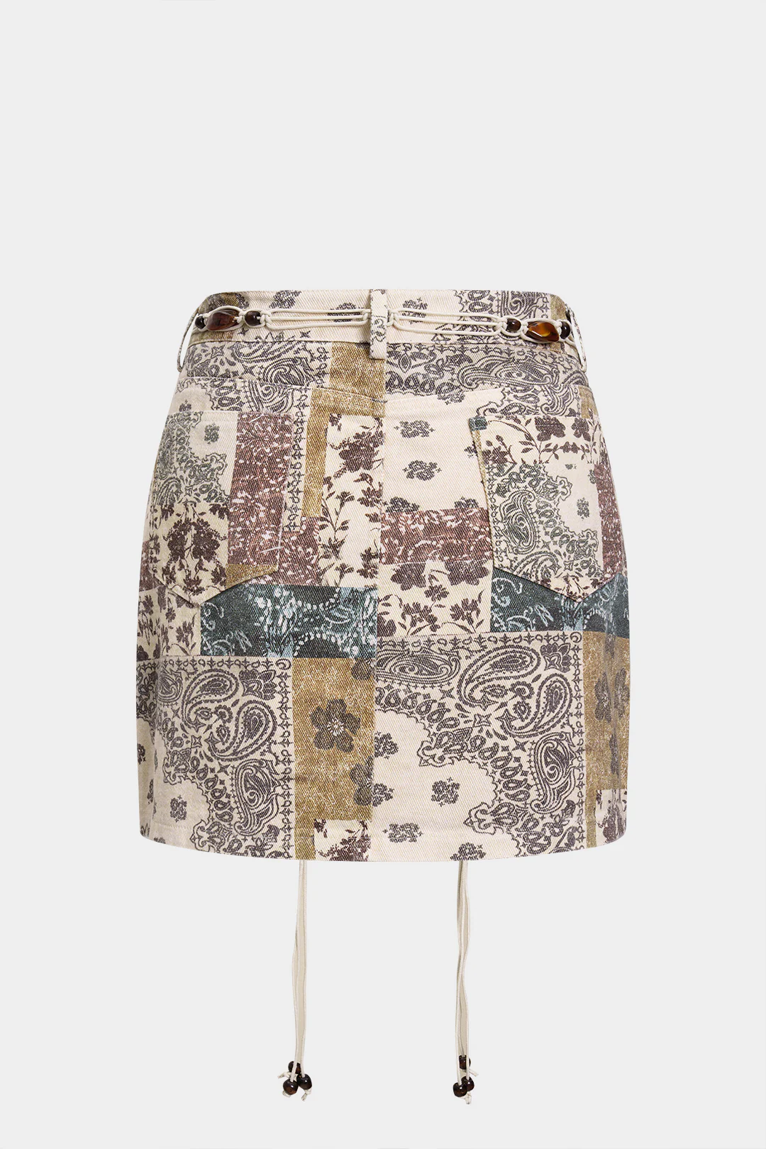 Retro Floral Print High Waist Skirt