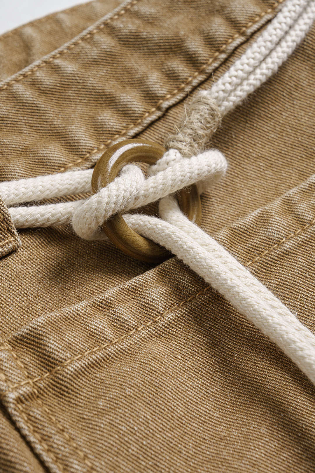 Plus Size Low Waist Beaded Belted Denim Jeans