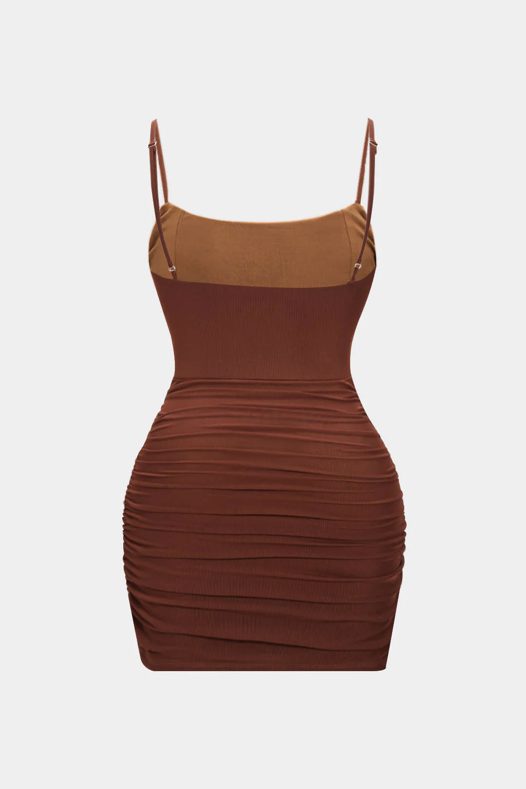 Plus Size Mesh Ruched Corset Slip Sleeveless Mini Dress