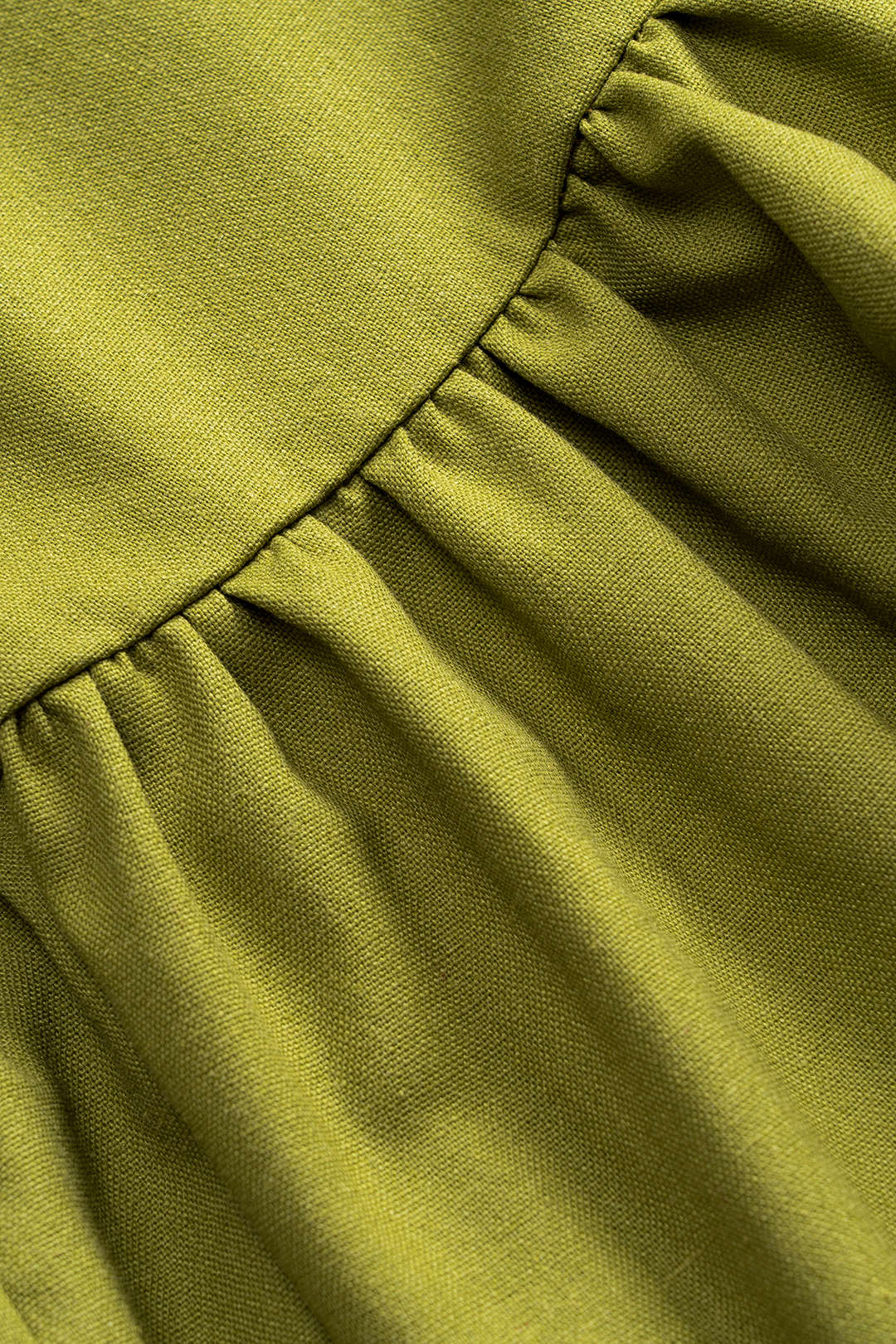 Linen Ruched Tie-Up Sleeveless Mini Dress