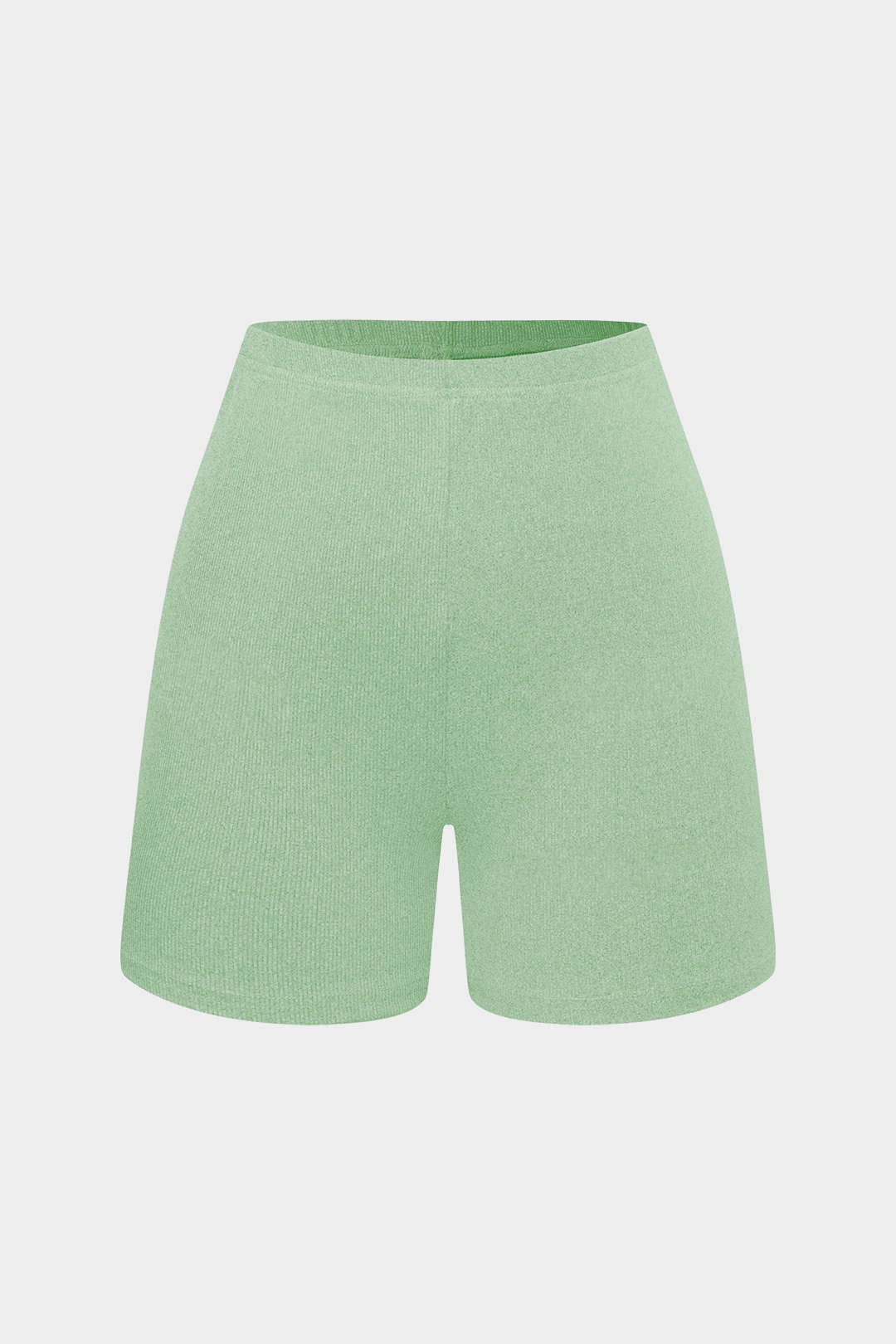 Simple Solid Knit Strapless Top and Shorts Set