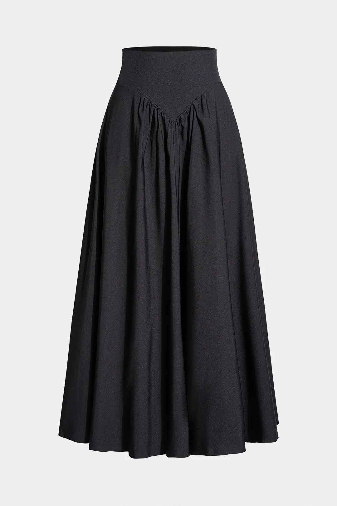 High-Waisted Ruched Puffy Skirt