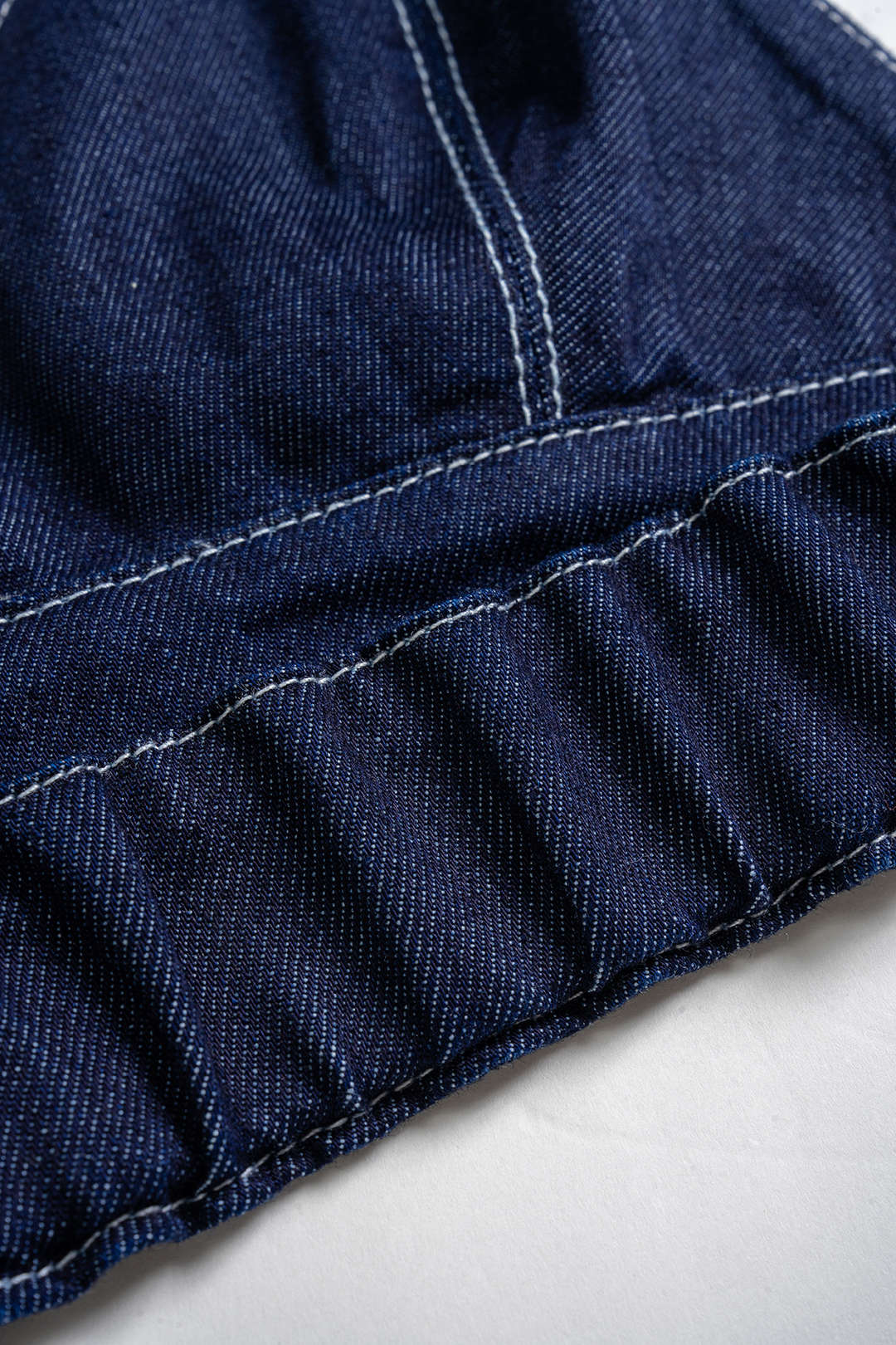 Denim Halter Neck Tie-Up Backless Crop Top