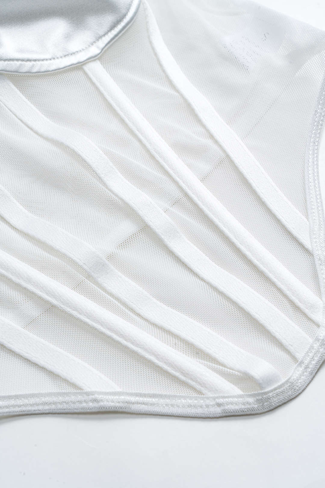 Satin Mesh Patchwork Slip Cami Top