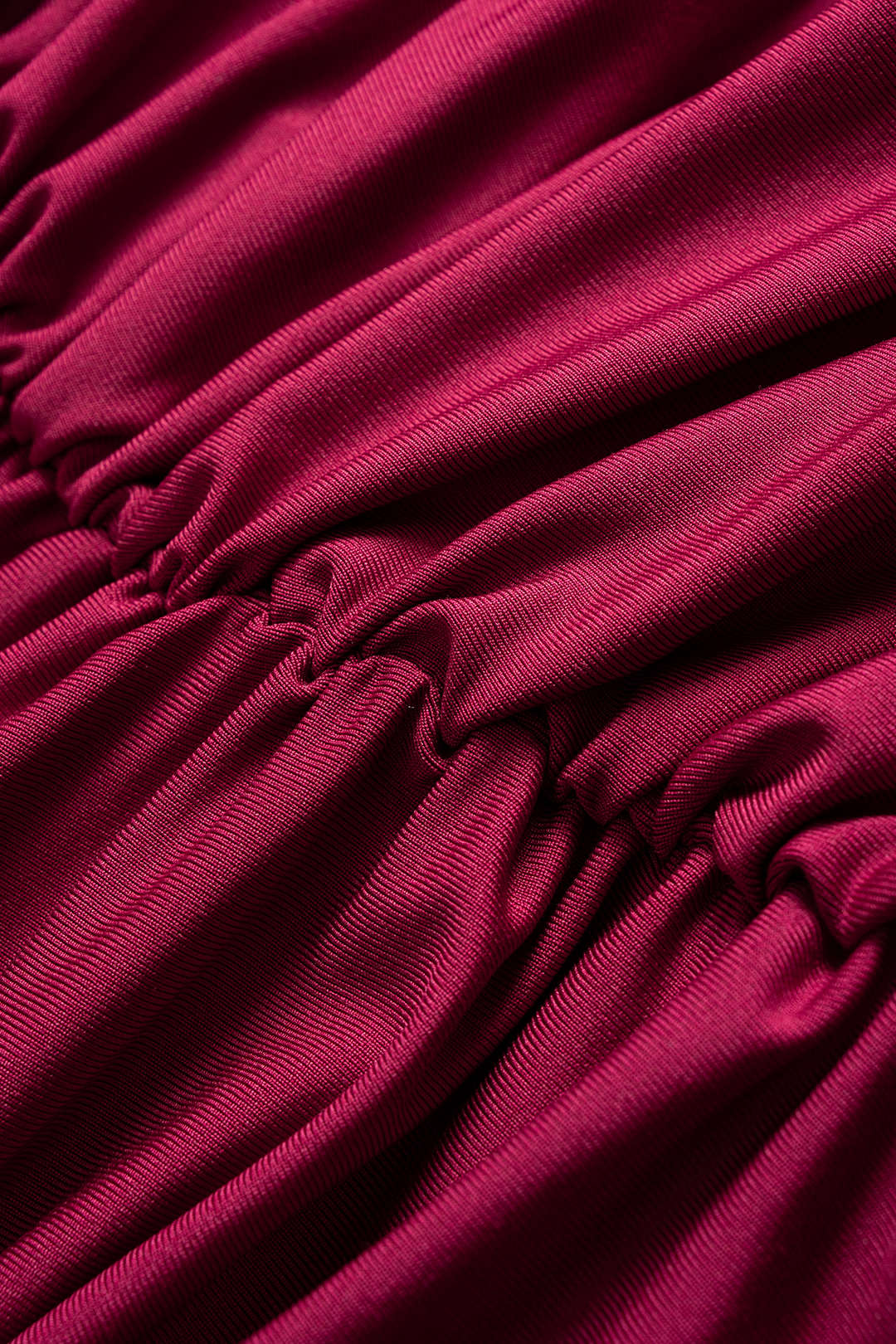 Off-the-Shoulder Patchwork Ruched Long-Sleeve Maxi Dress