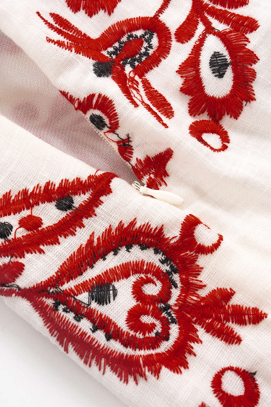 Linen Embroidery Floral Print Shorts