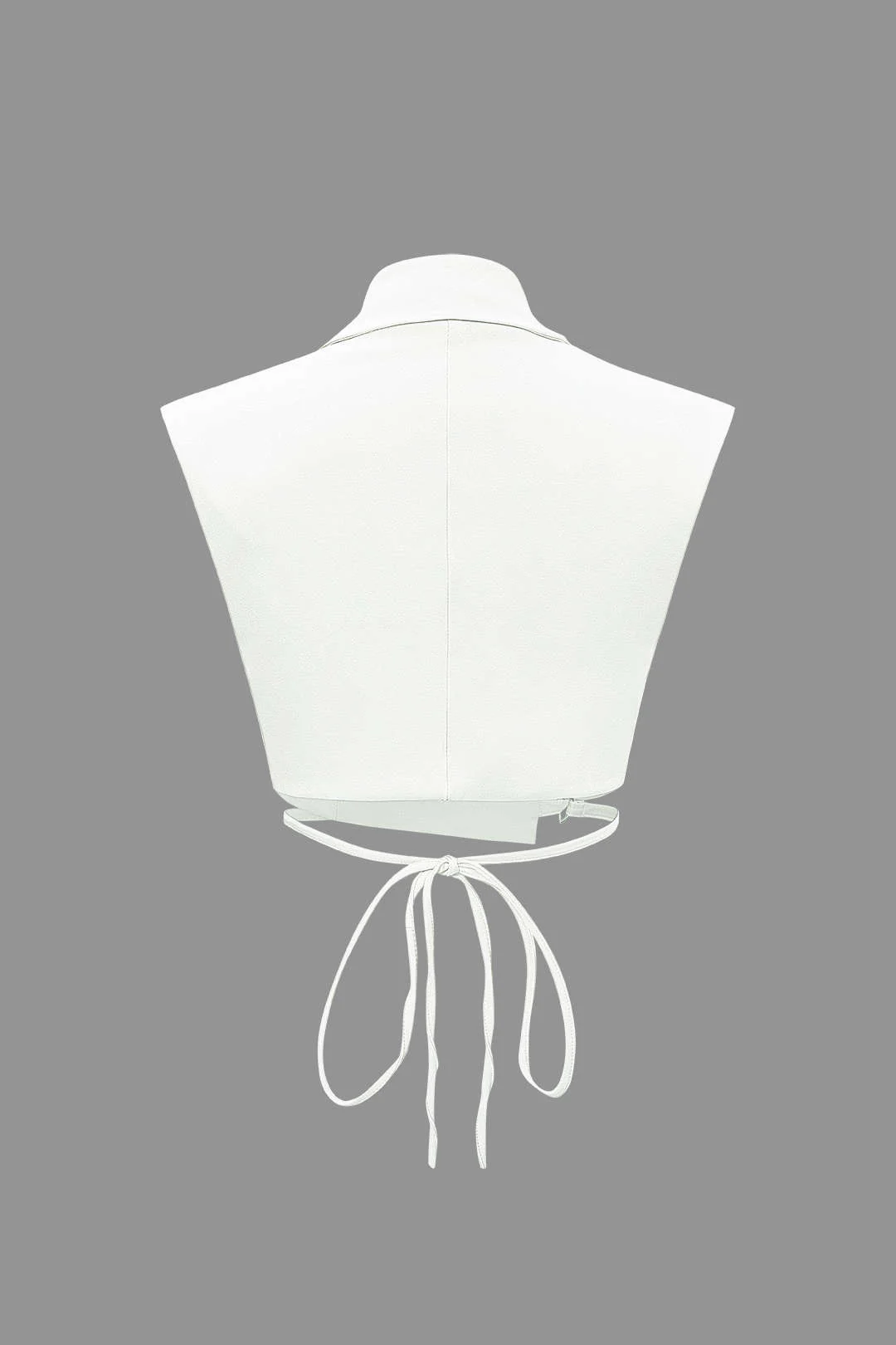 Notched Lapel Tie Back Vest and Straight Leg Suit Pants Combo