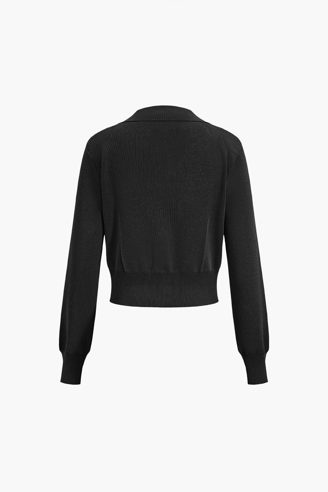 Cropped Button-Up Knit Top and Maxi Skirt Ensemble