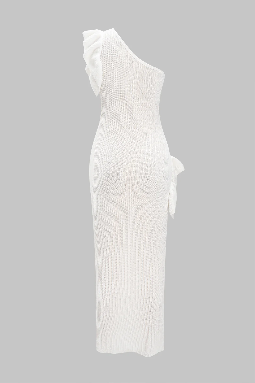 3D Floral Asymmetrical Sleeveless Maxi Dress