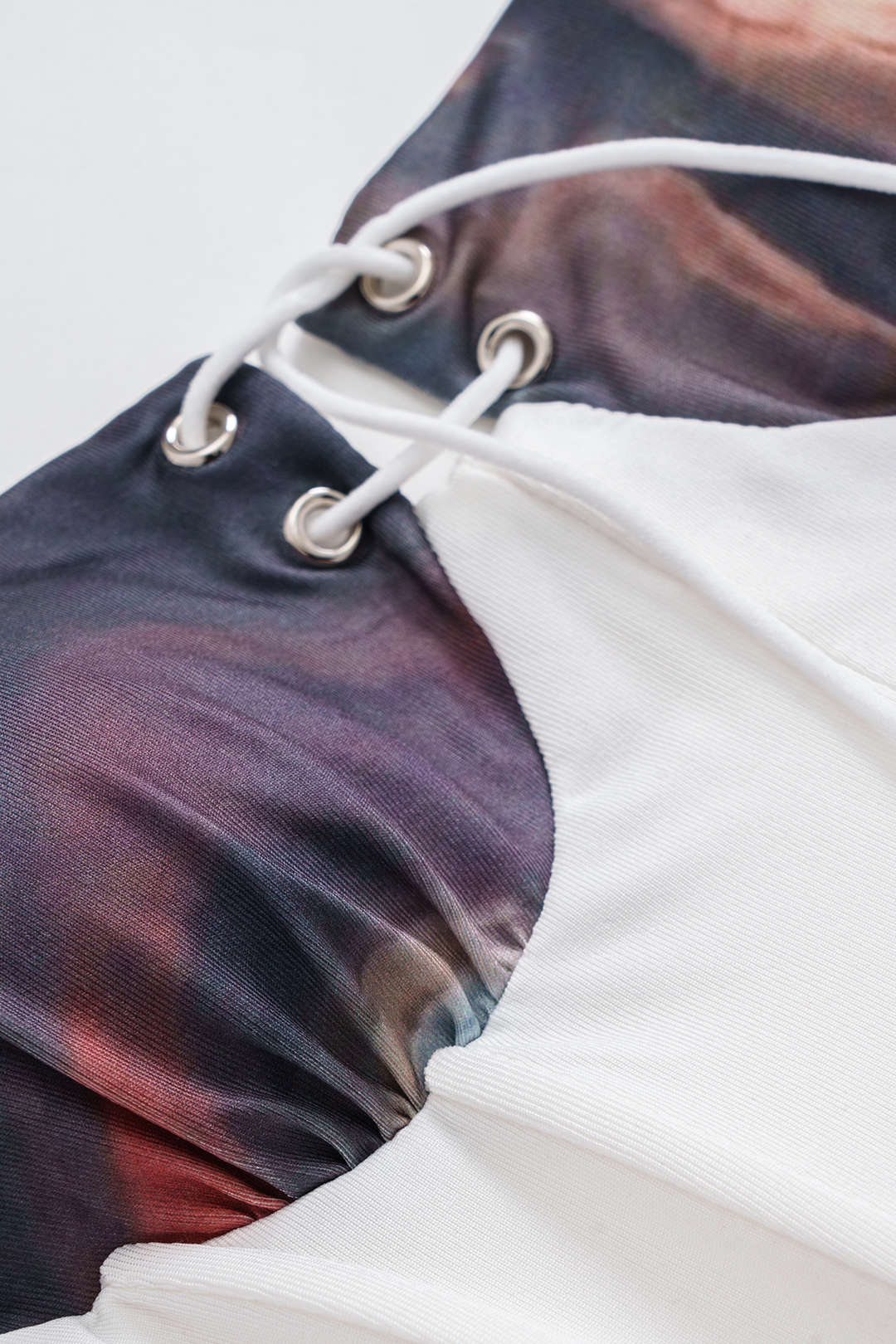 Halter Neck Bustier Drawstring Tank Top And Ruched Skirt Set