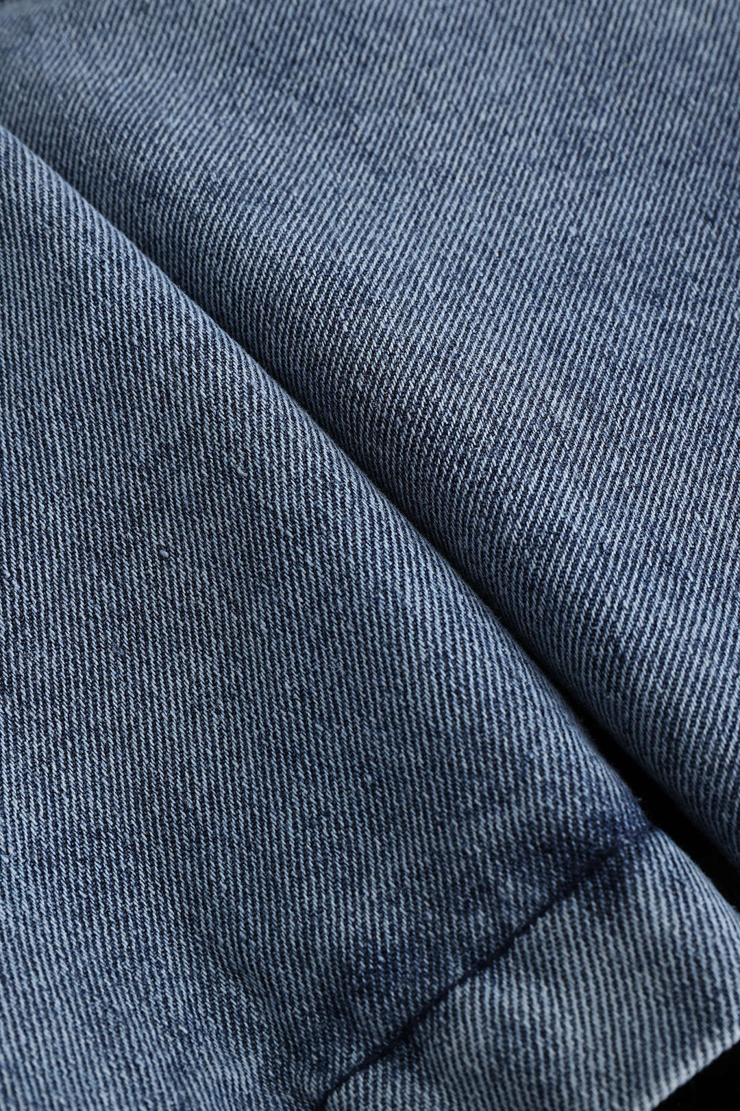 Denim Patchwork Long-Sleeved Hoodie