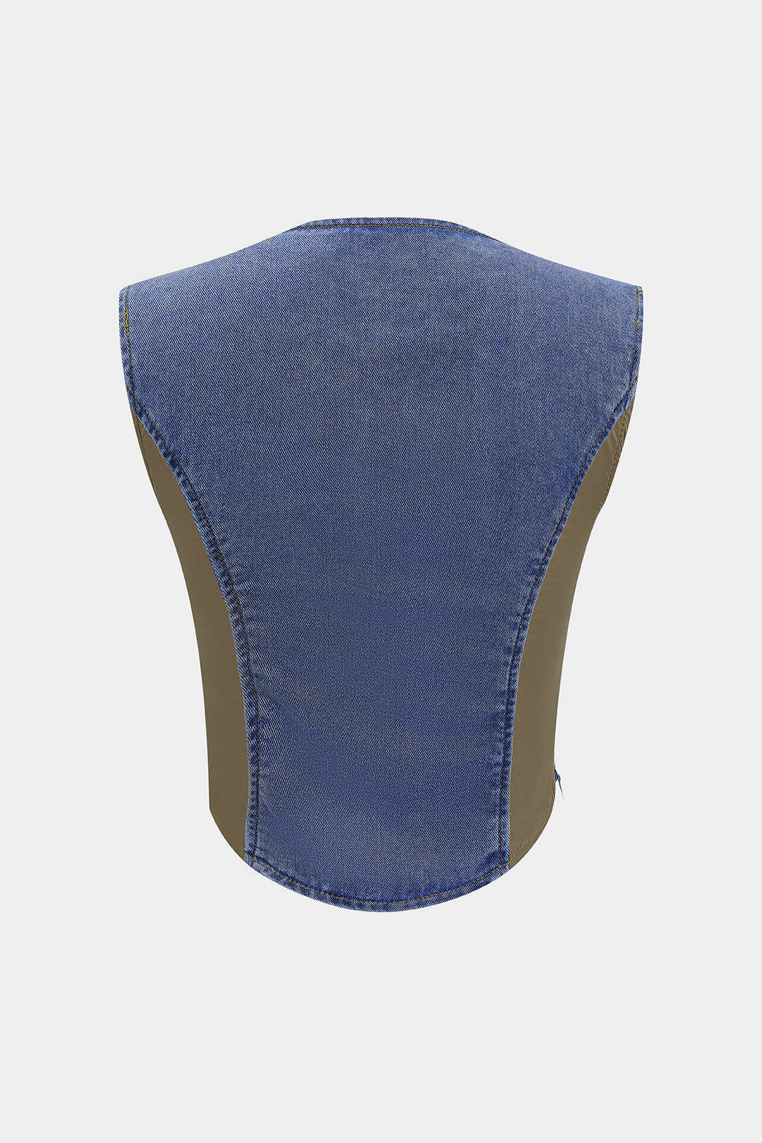 Denim Bustier Patchwork Top