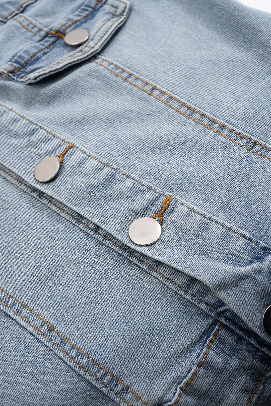 Strapless Button Denim Jumpsuit