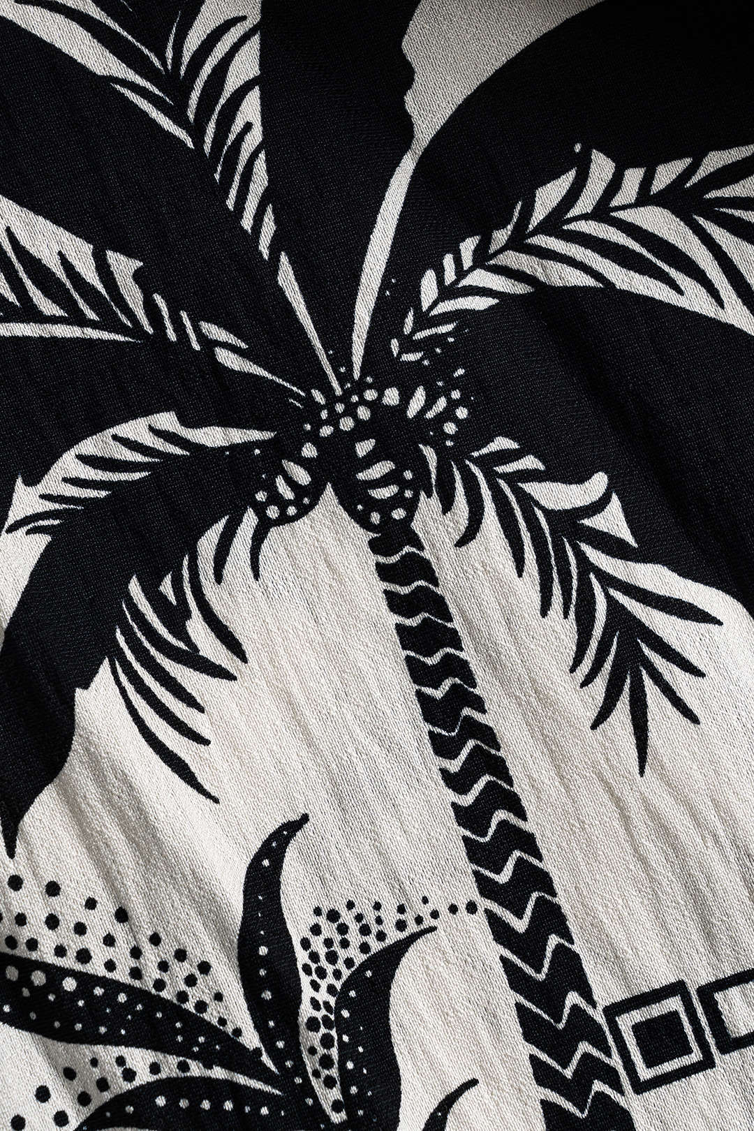 Coconut Palm Geometric Print Elastic Waist Skirt