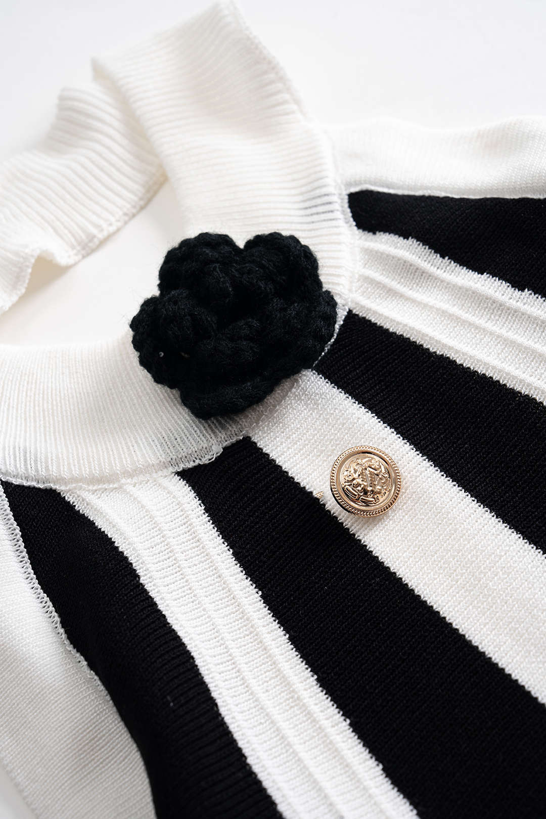 Knit Contrast Halter Neck Button Backless Sleeveless Dress