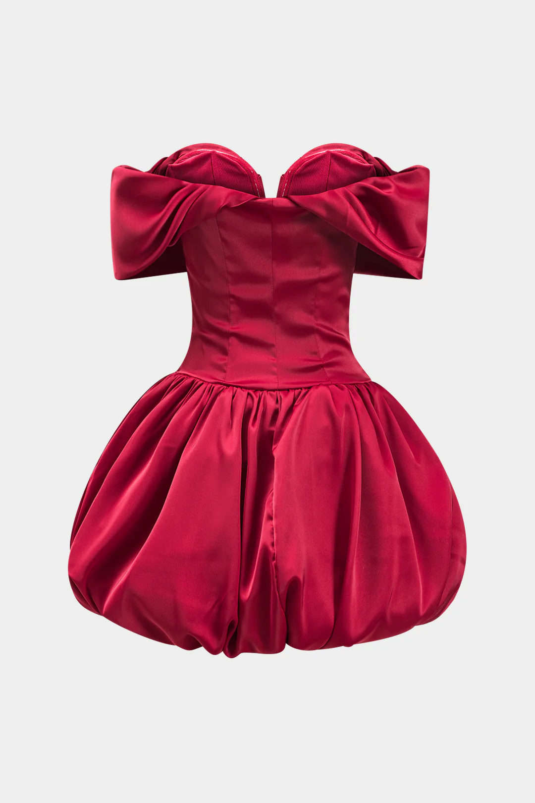 V Neck Sleeveless Puff Mini Corset Dress