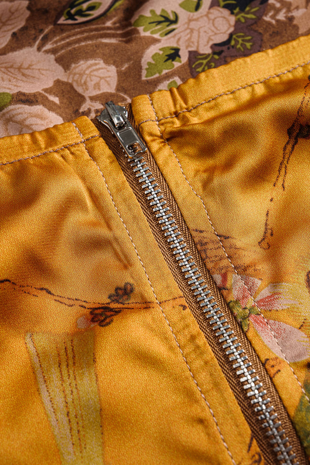 Plus Size Bohemian Print Zipper Slip Cami Top